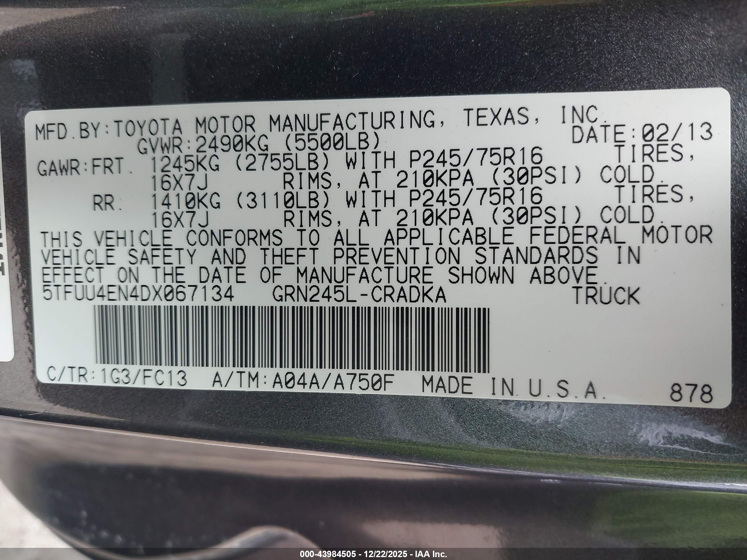 TOYOTA TACOMA image 9
