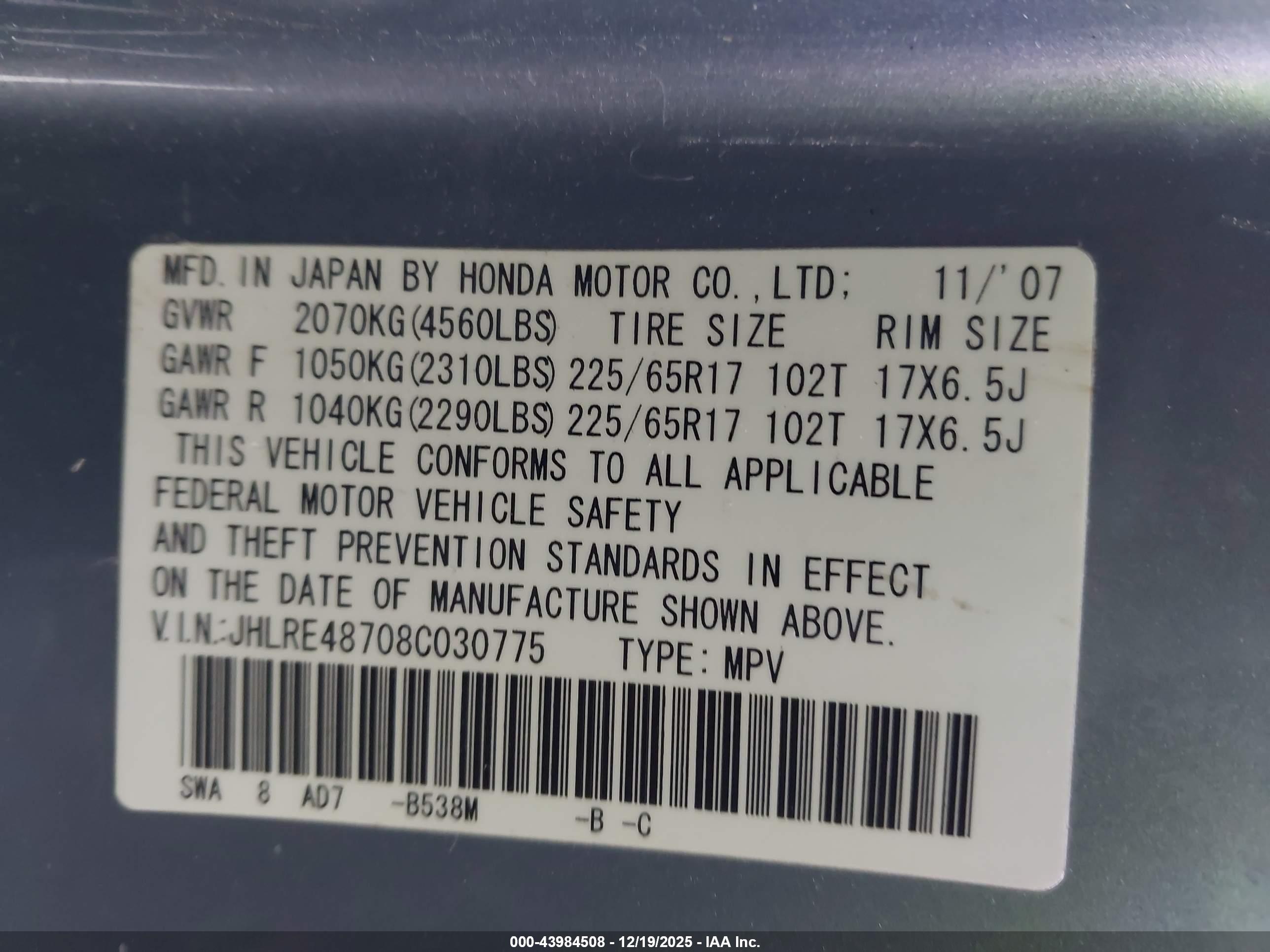 HONDA CR-V image 9