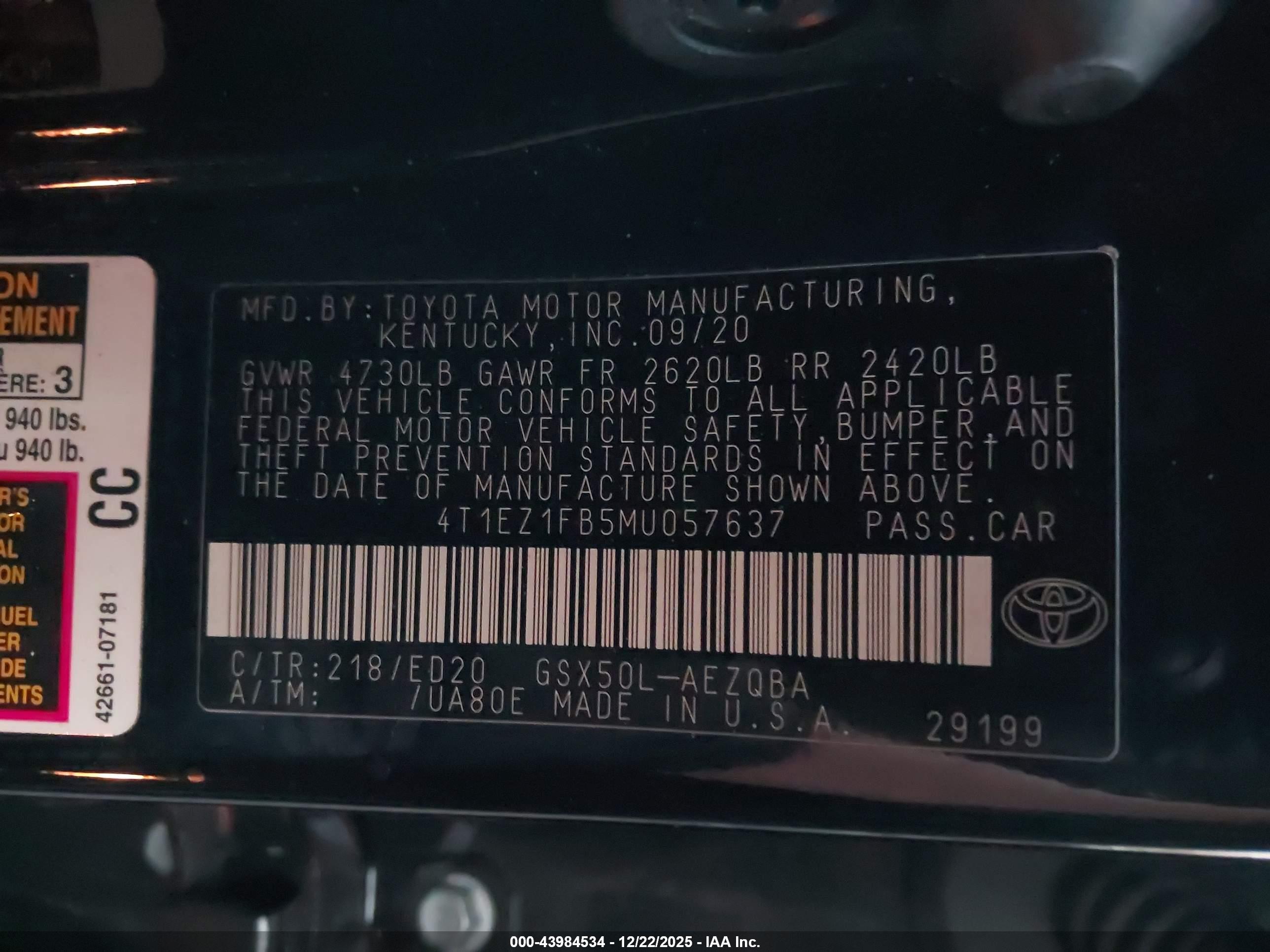 TOYOTA AVALON image 9
