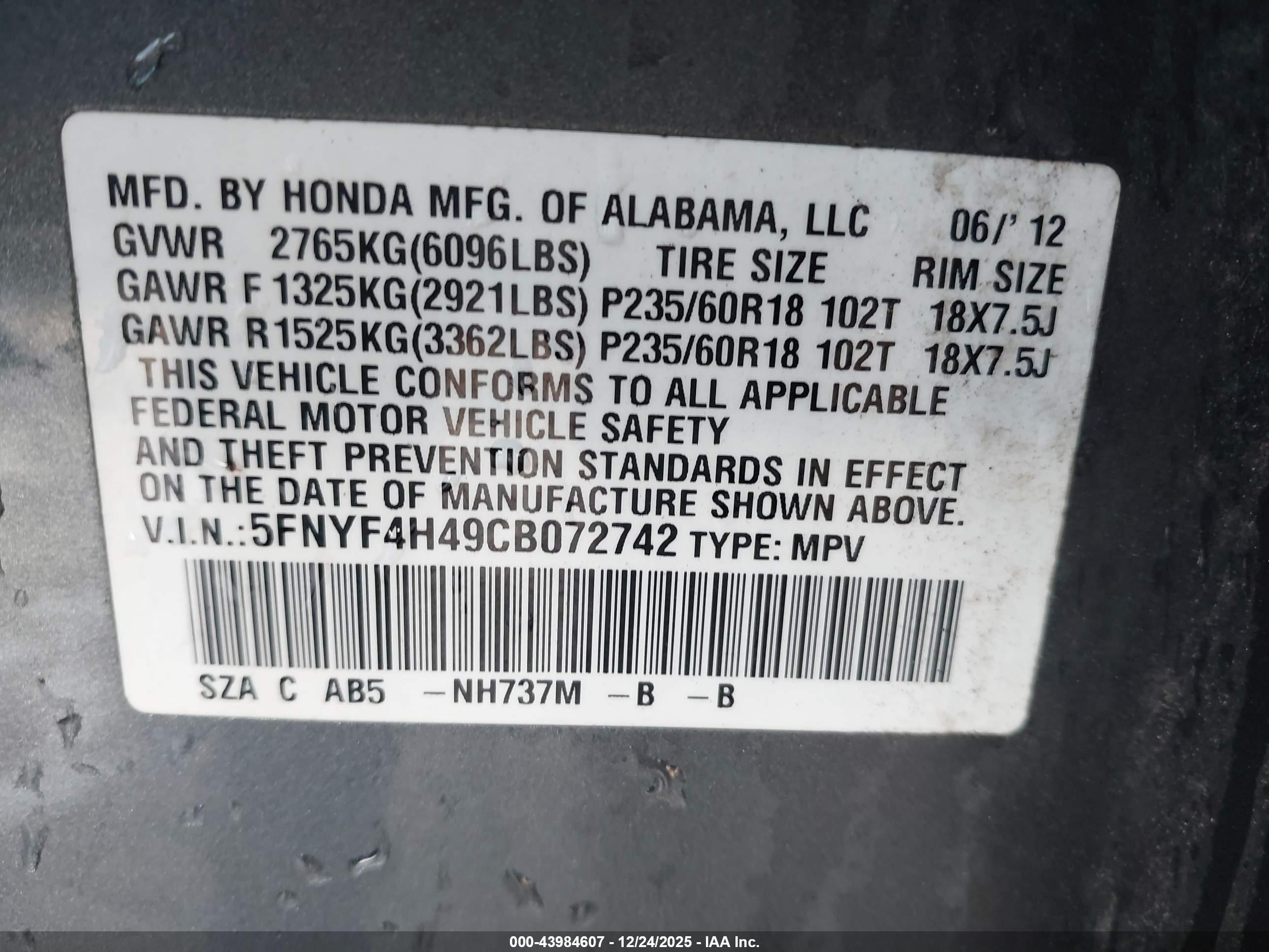 HONDA PILOT image 9