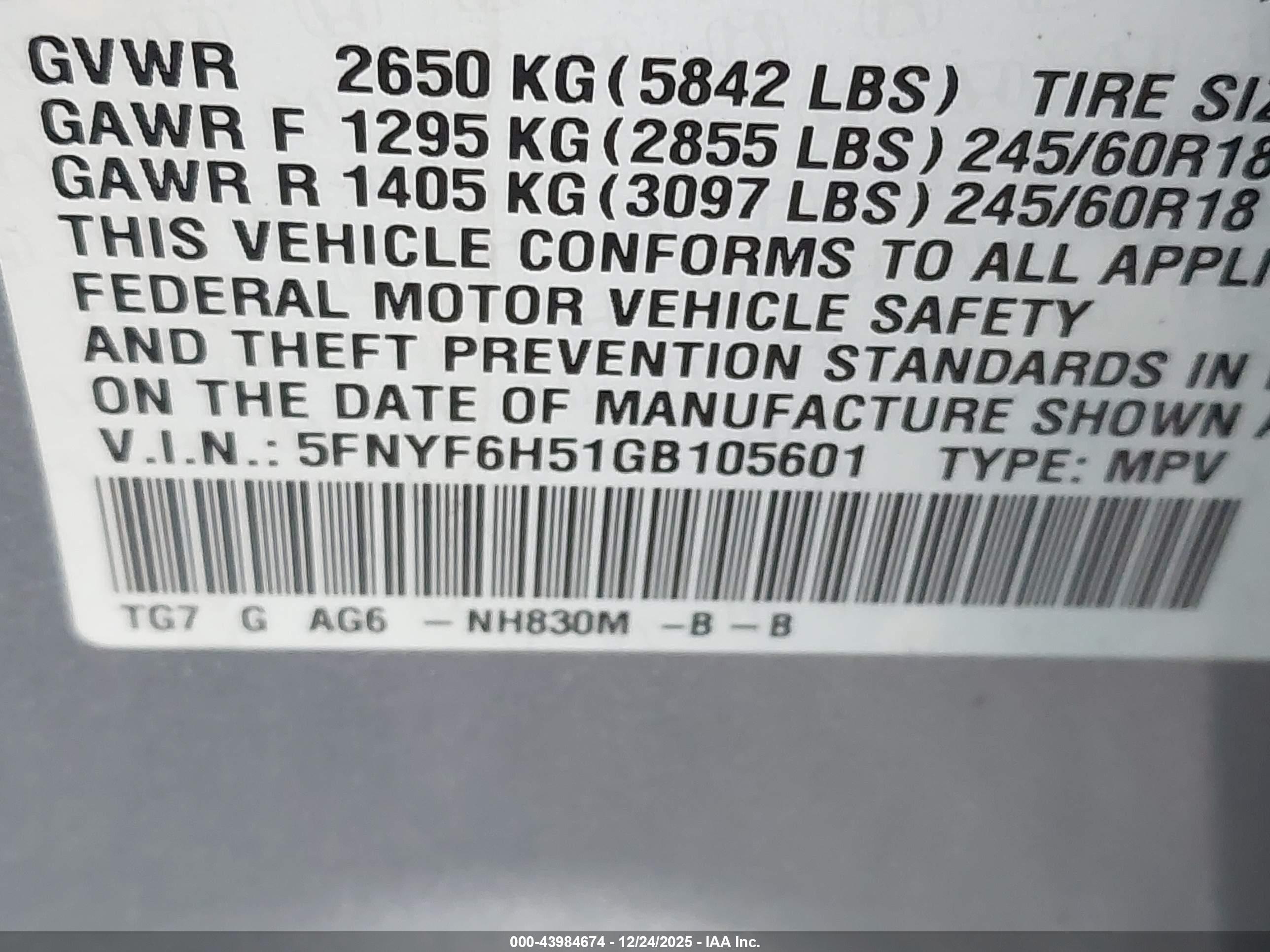 HONDA PILOT image 9