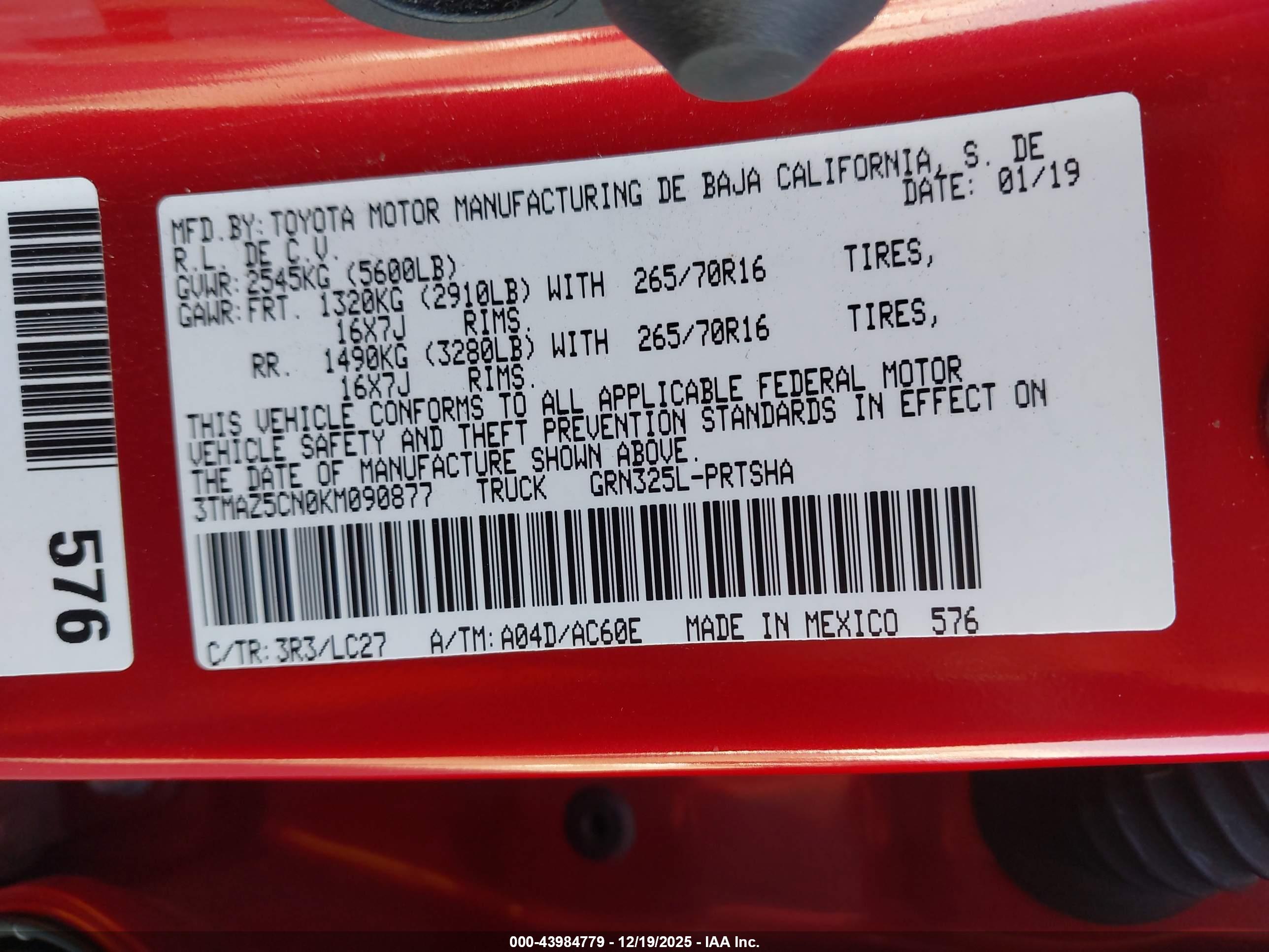 TOYOTA TACOMA image 9