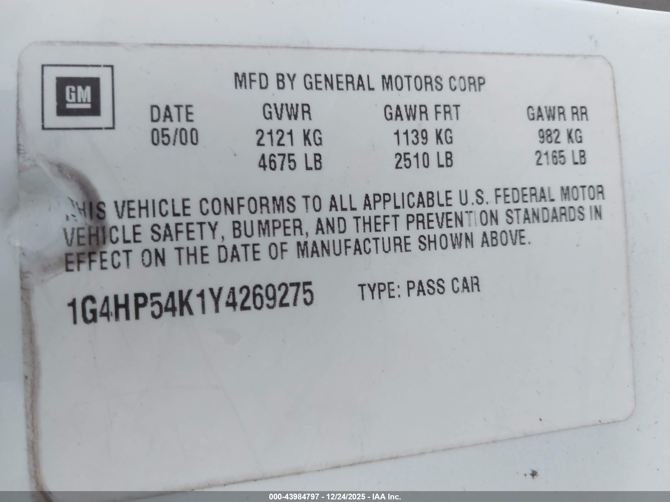 BUICK LESABRE image 9