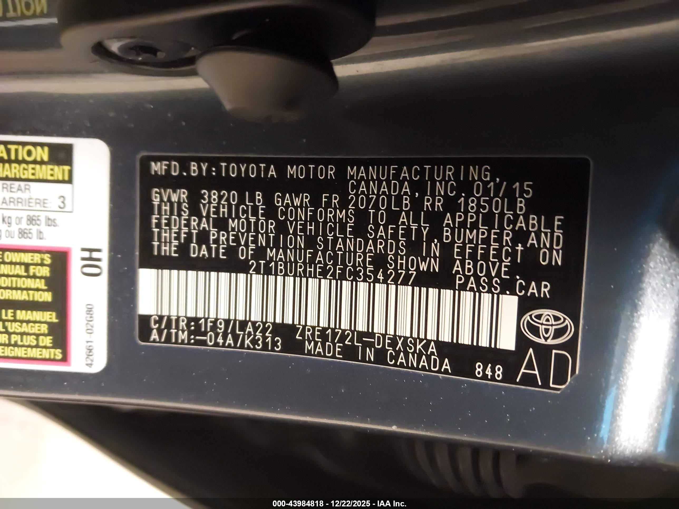 TOYOTA COROLLA image 11