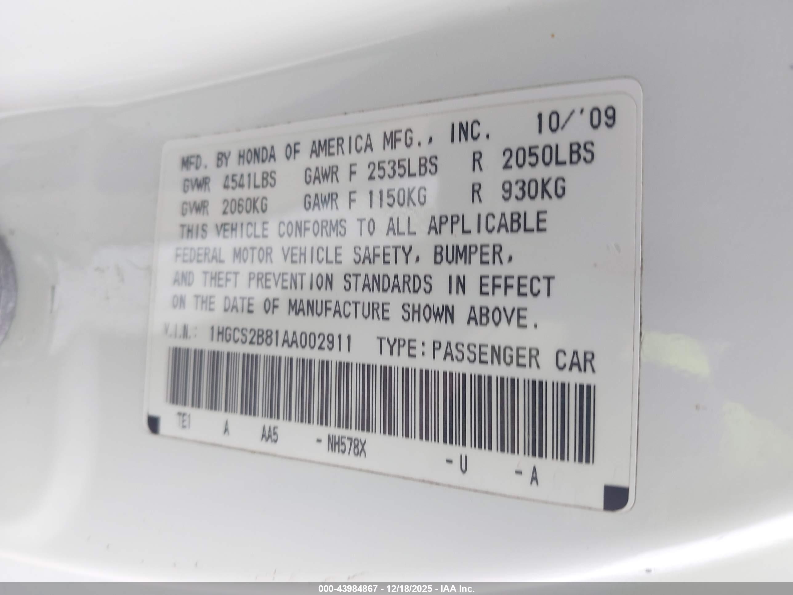 HONDA ACCORD image 9