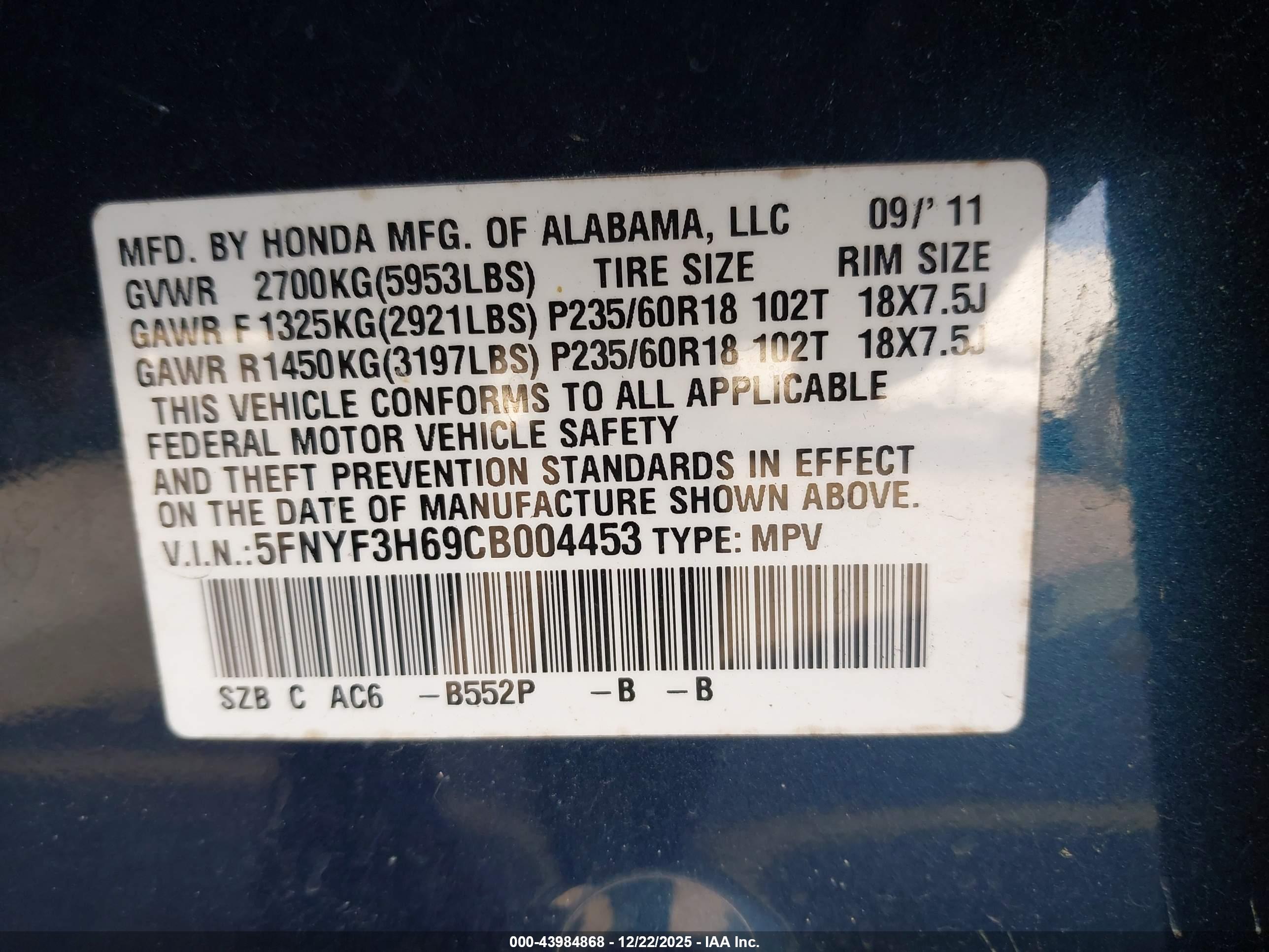 HONDA PILOT image 9