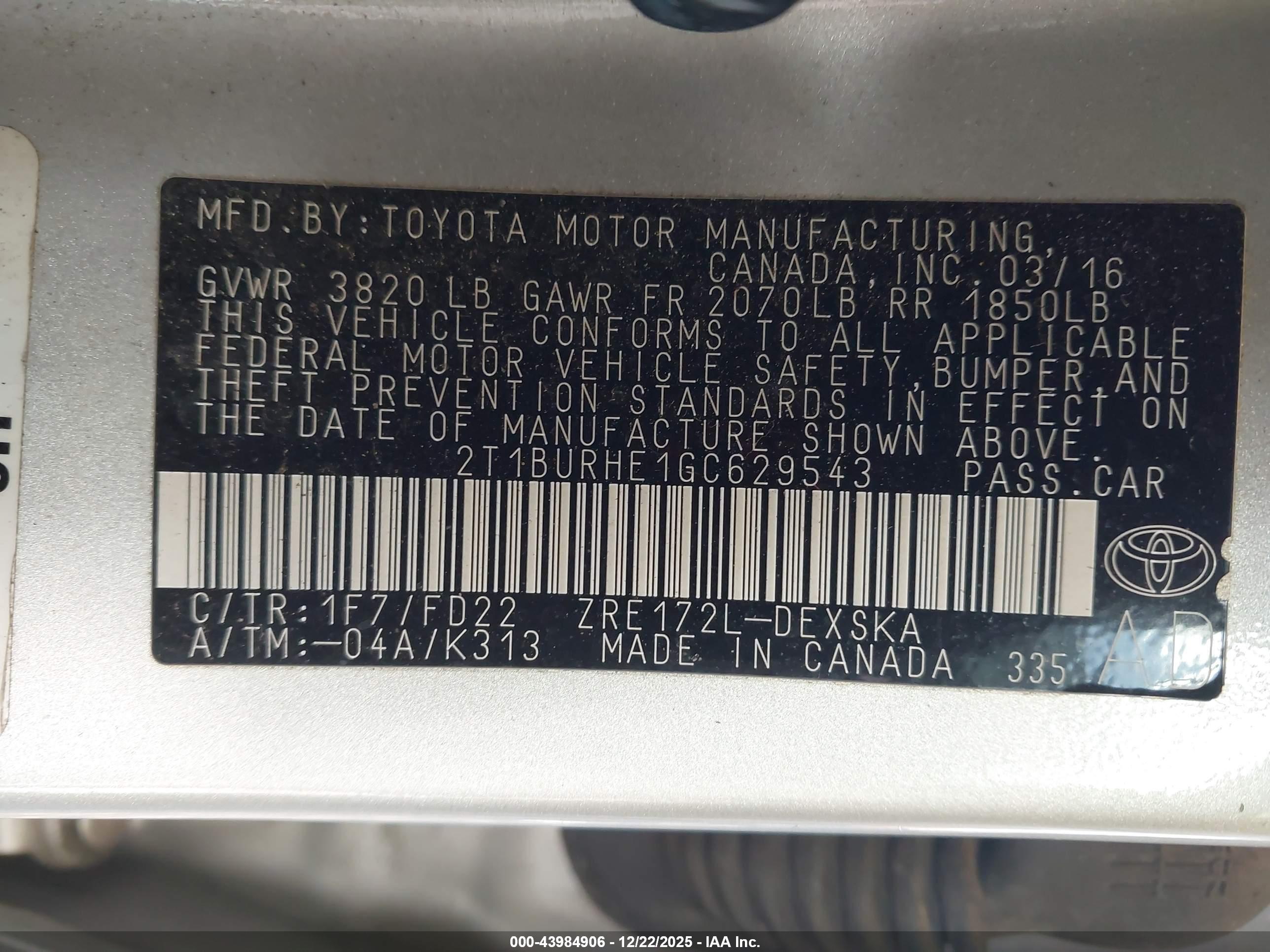 TOYOTA COROLLA image 9