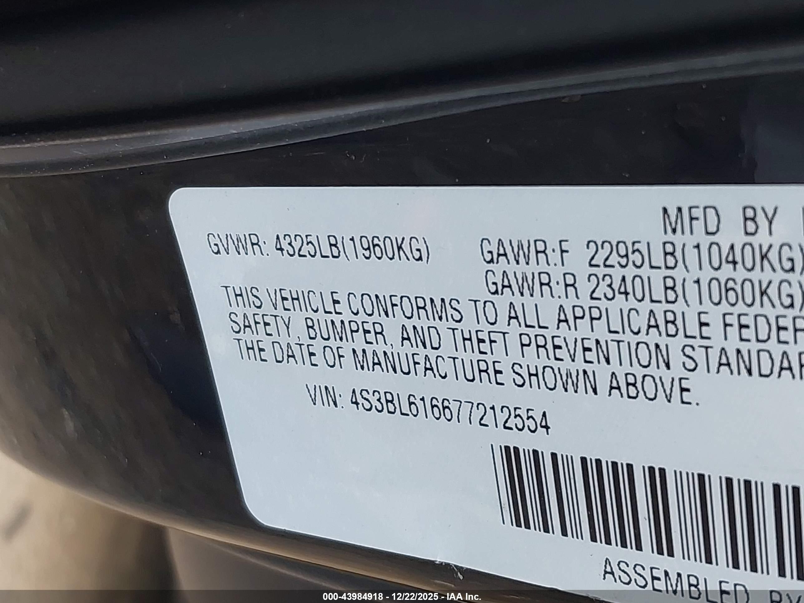 SUBARU LEGACY image 9