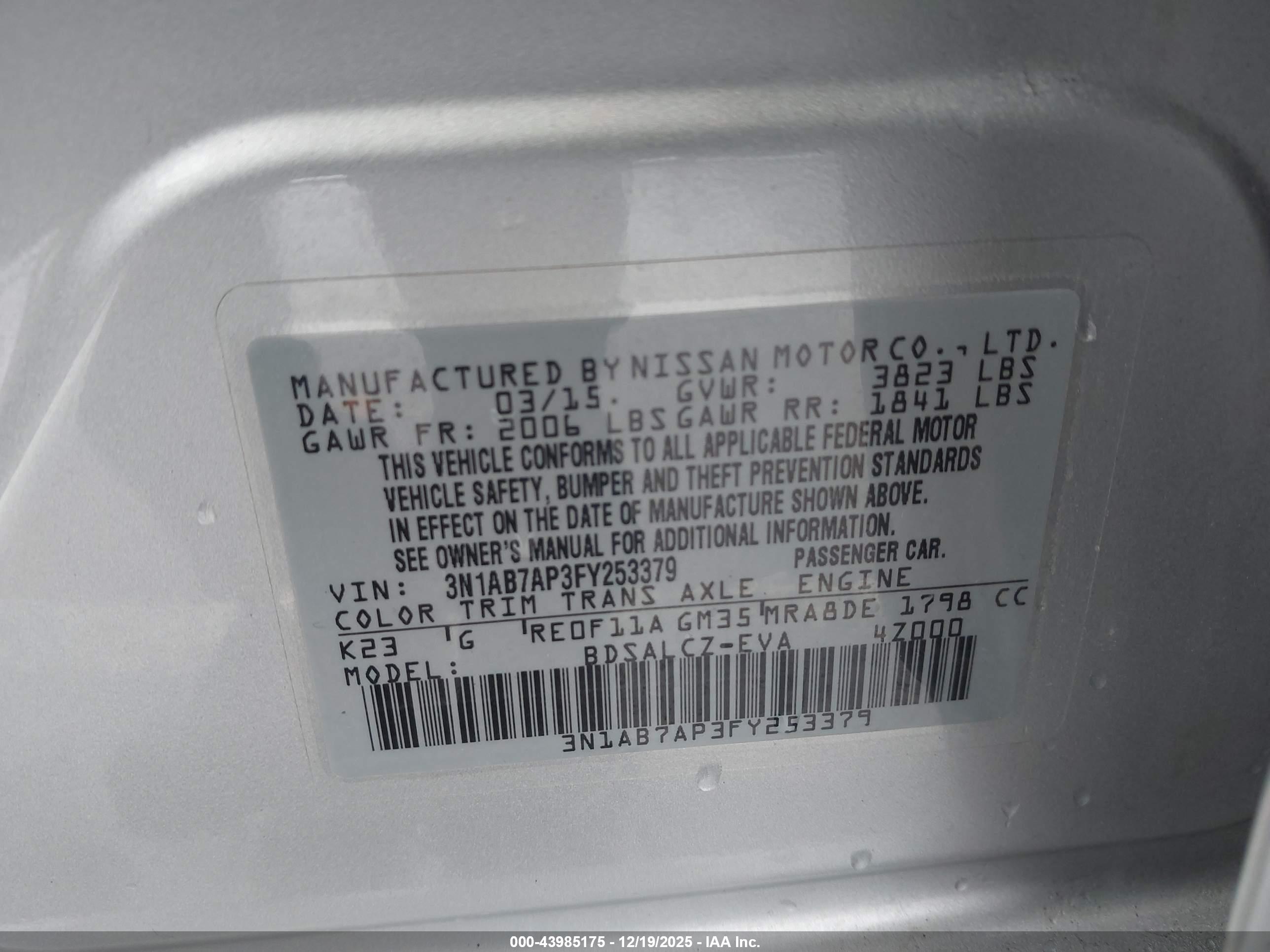 NISSAN SENTRA image 9