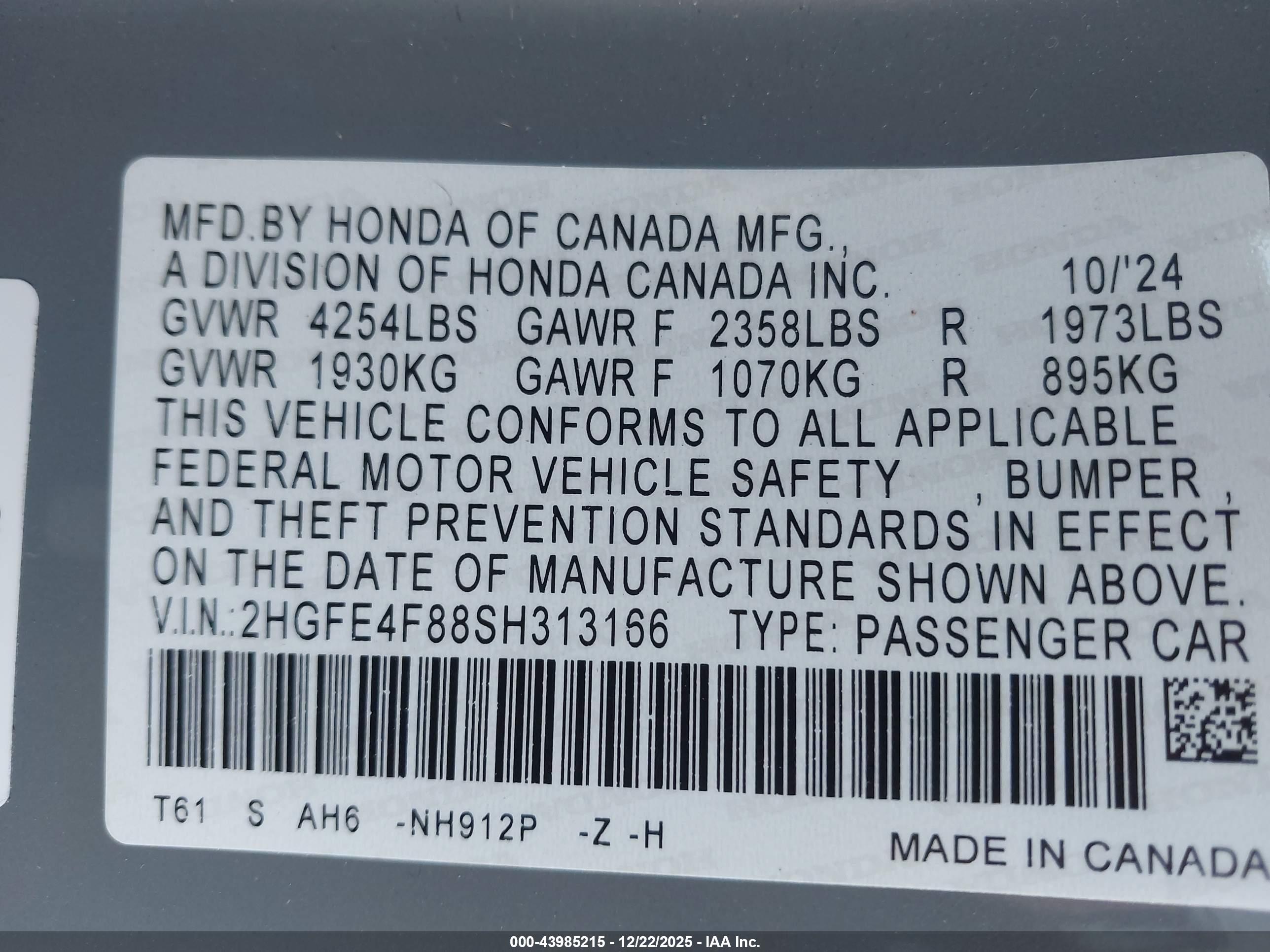 HONDA CIVIC image 9