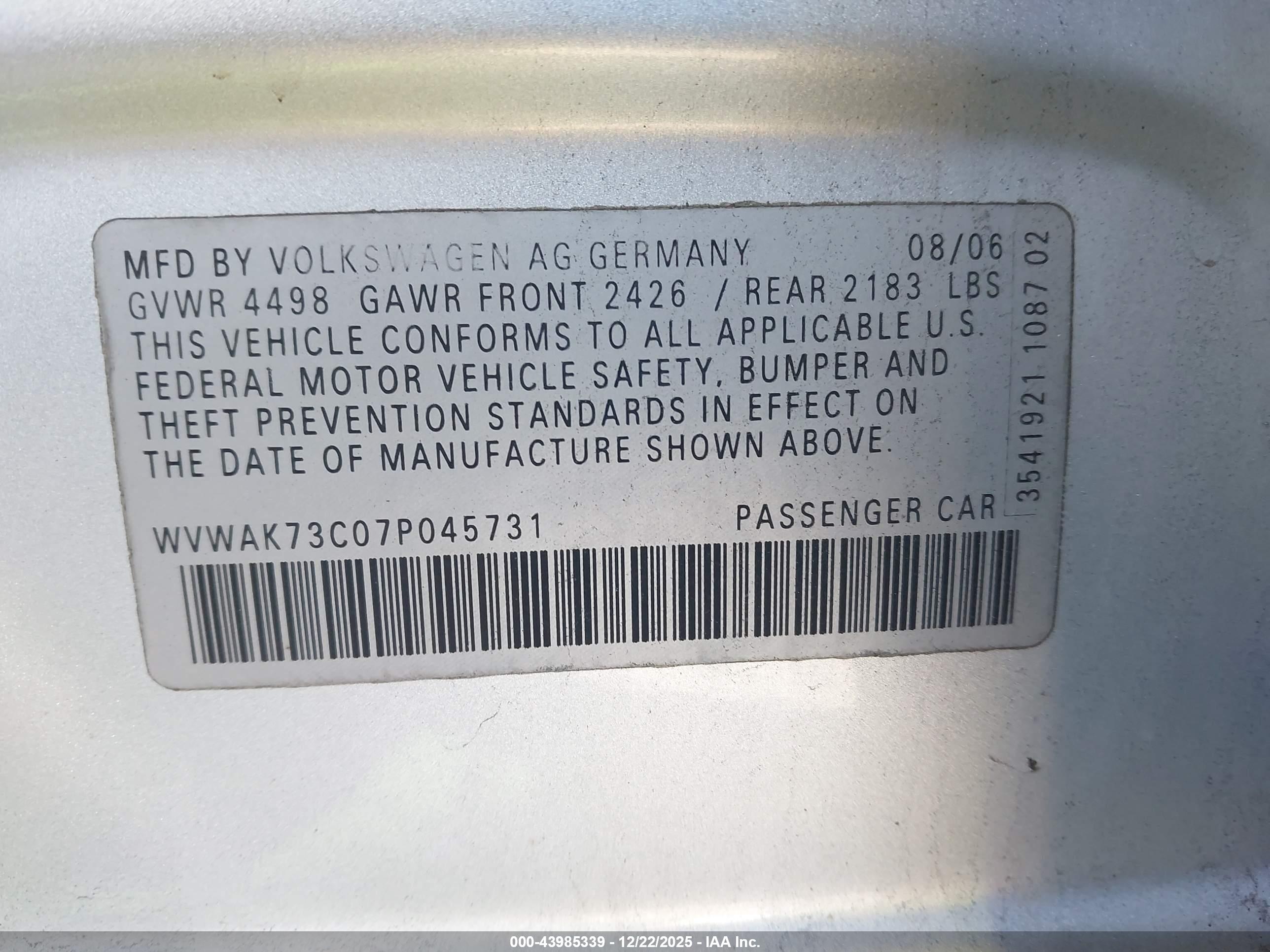 VOLKSWAGEN PASSAT image 9