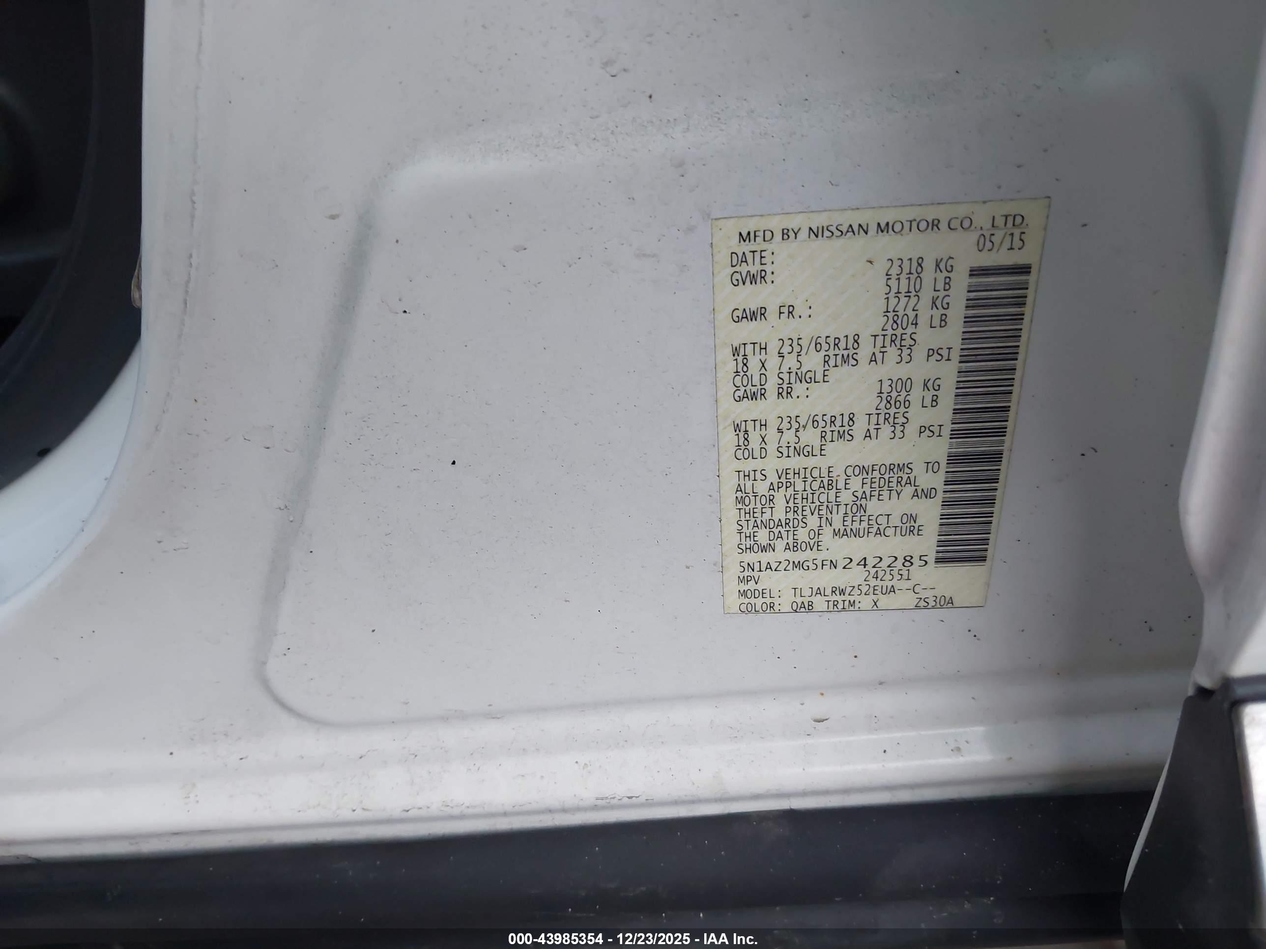 NISSAN MURANO image 9