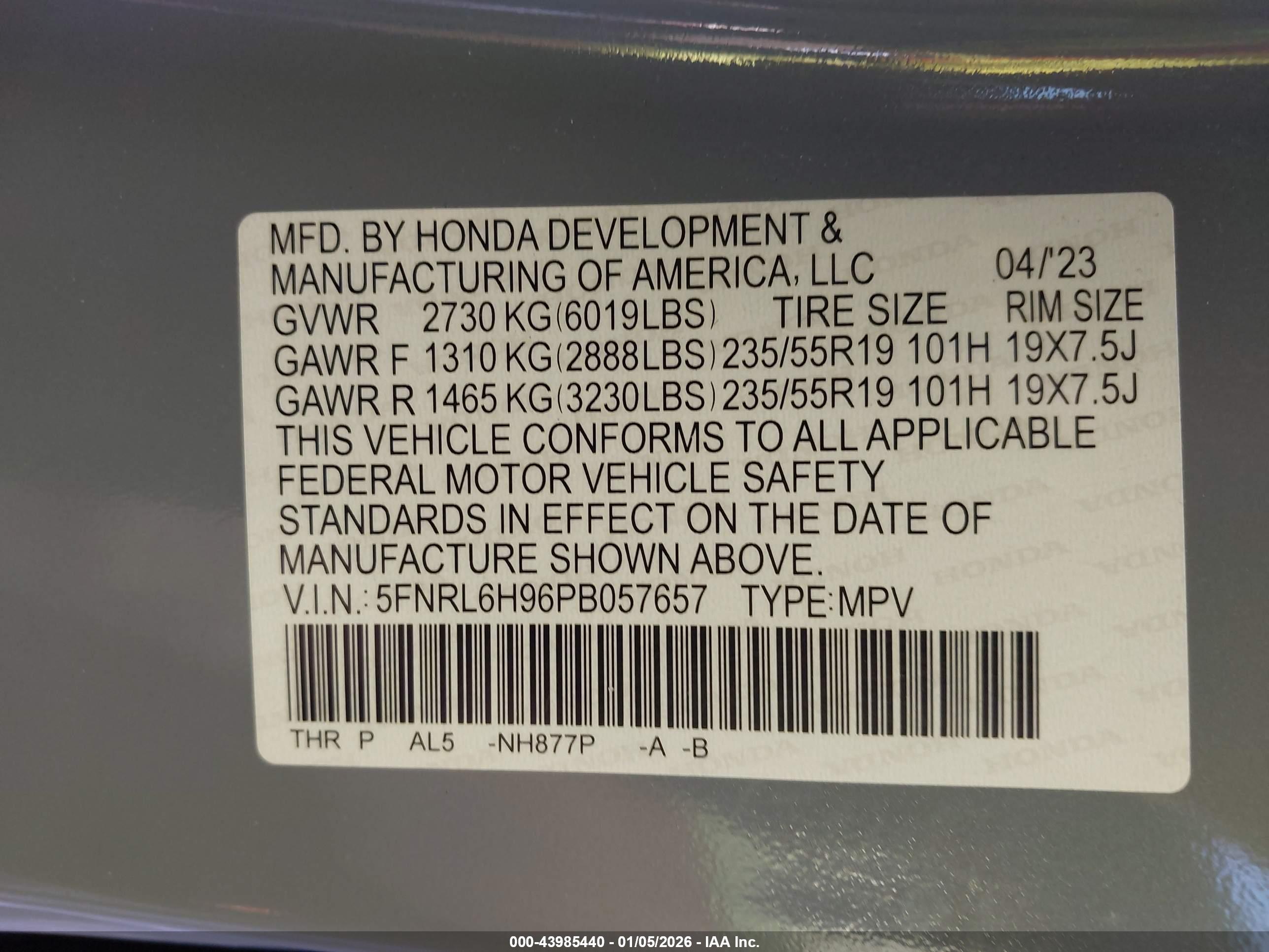 HONDA ODYSSEY image 9