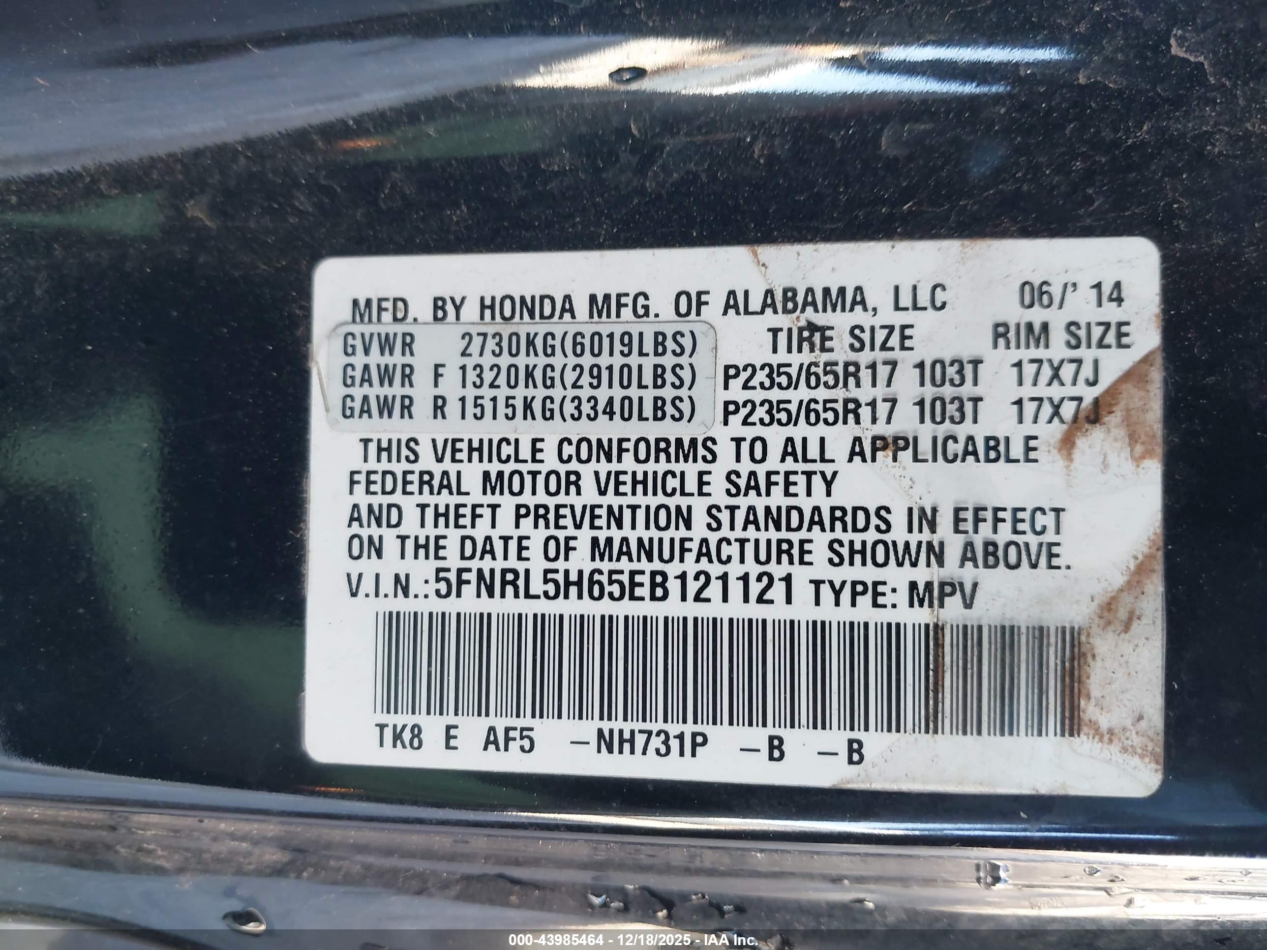 HONDA ODYSSEY image 9