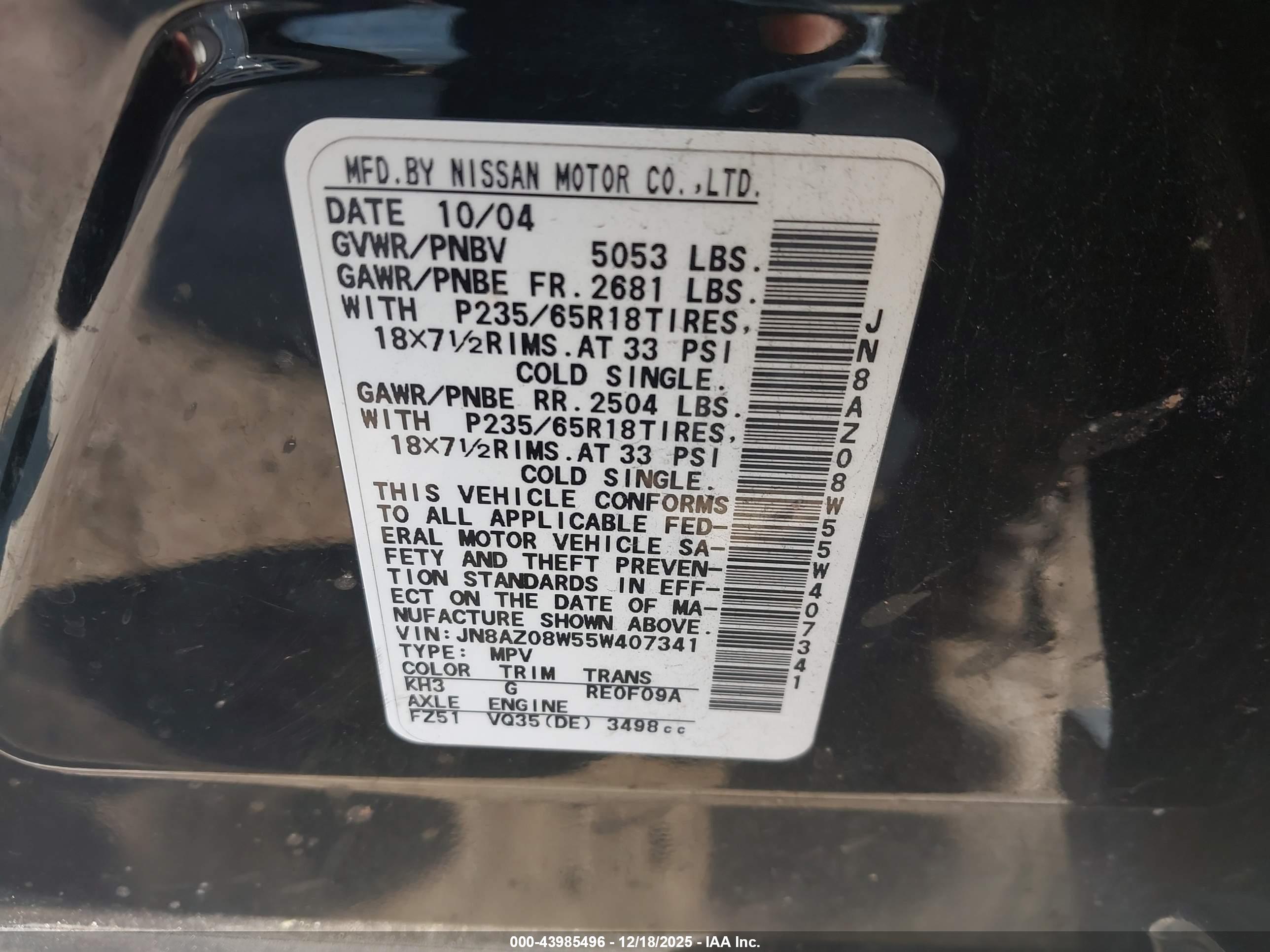 NISSAN MURANO image 9