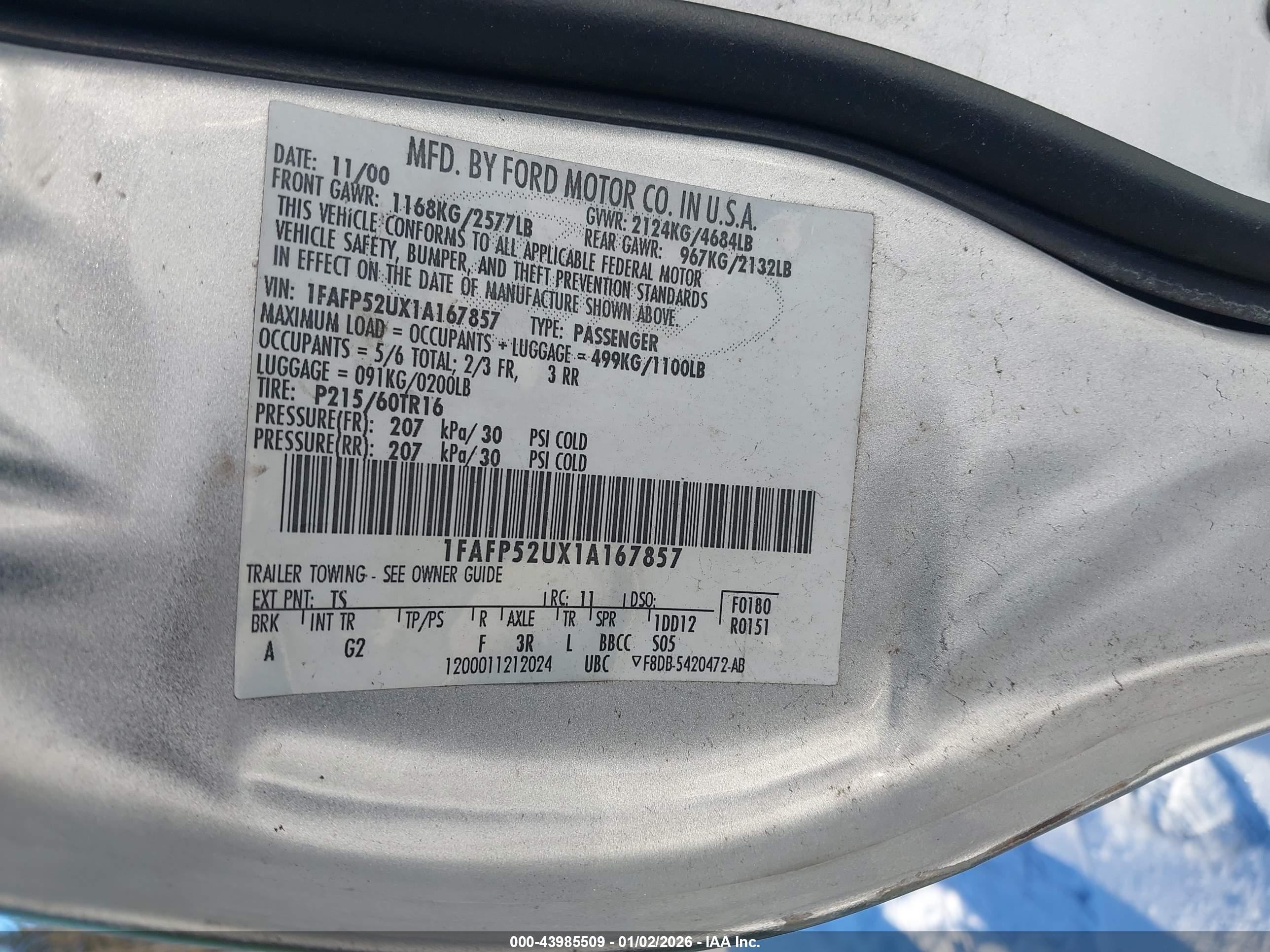 FORD TAURUS image 9