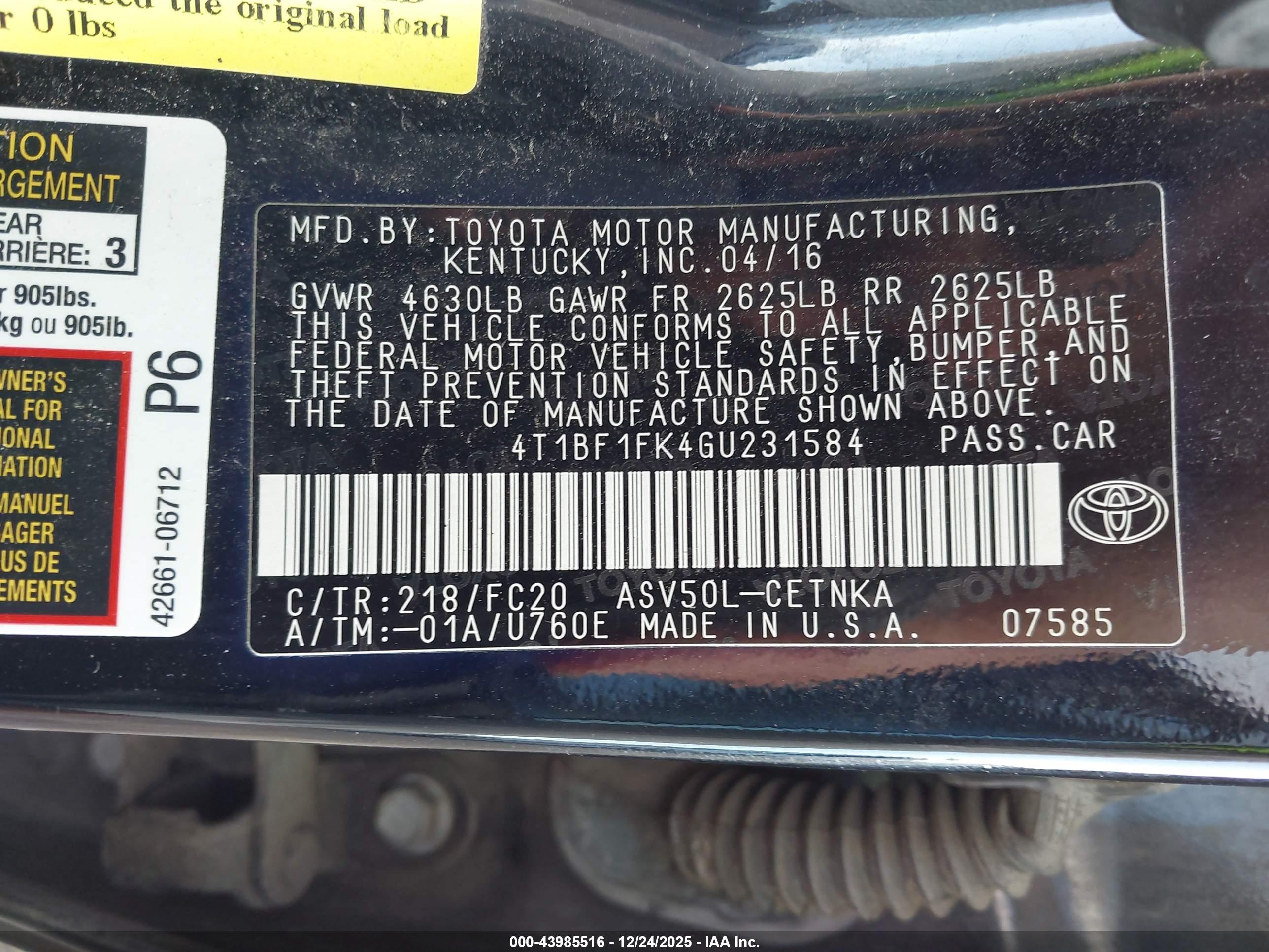 TOYOTA CAMRY image 9