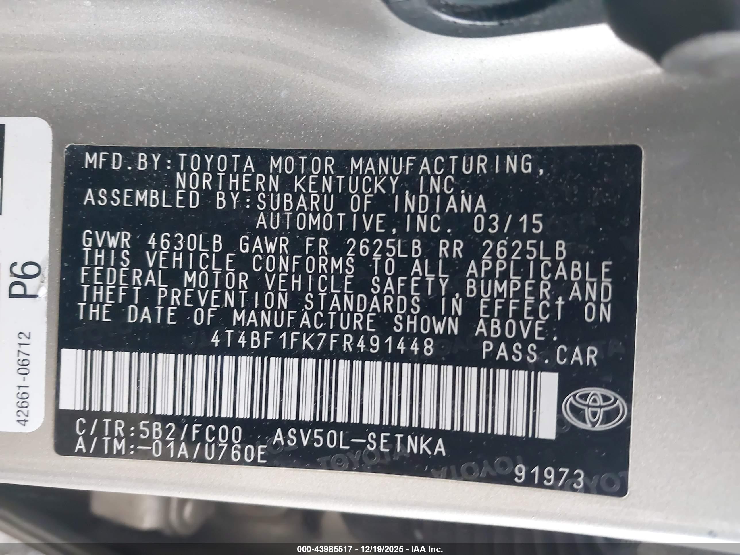 TOYOTA CAMRY image 9