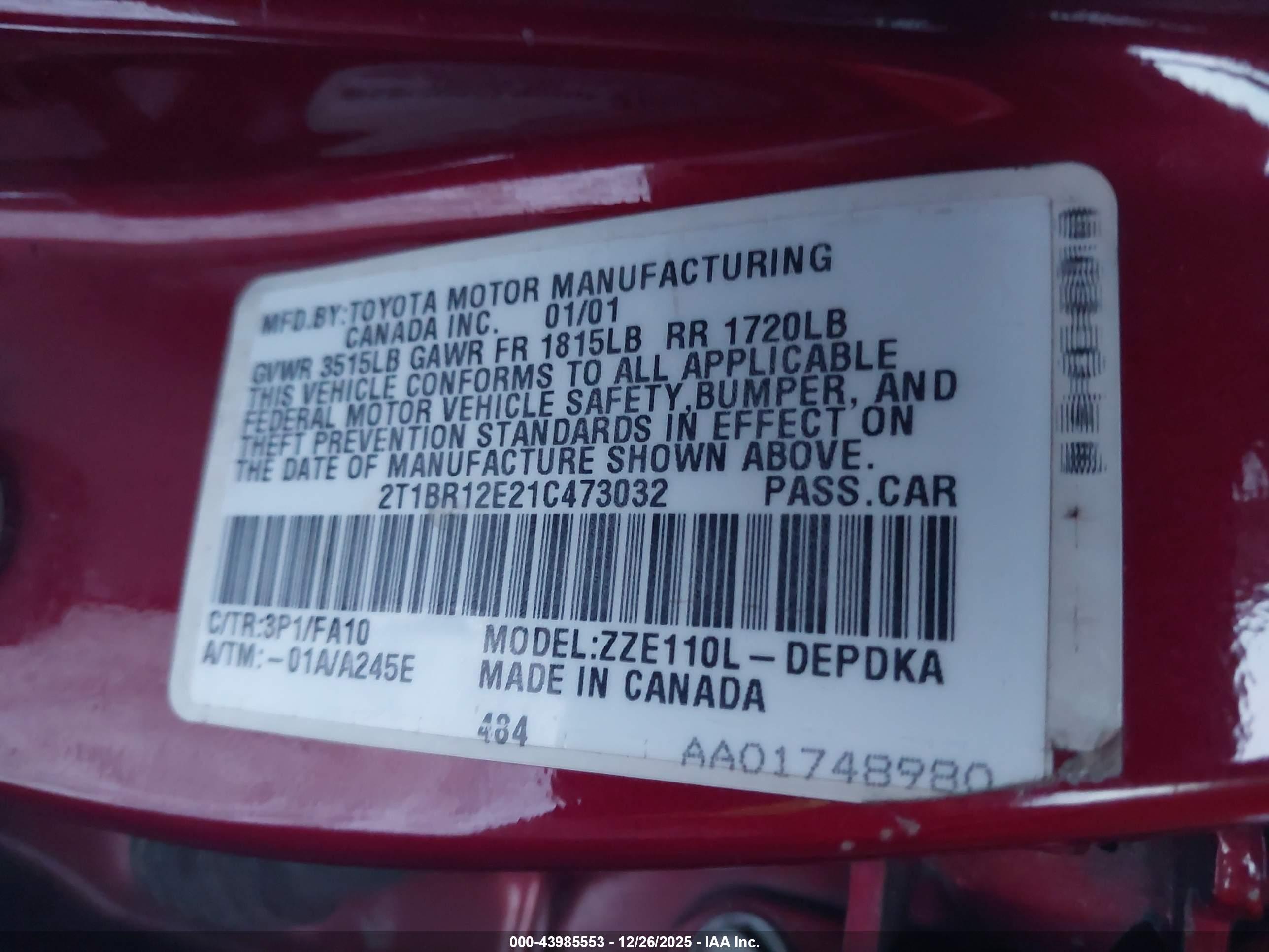 TOYOTA COROLLA image 9