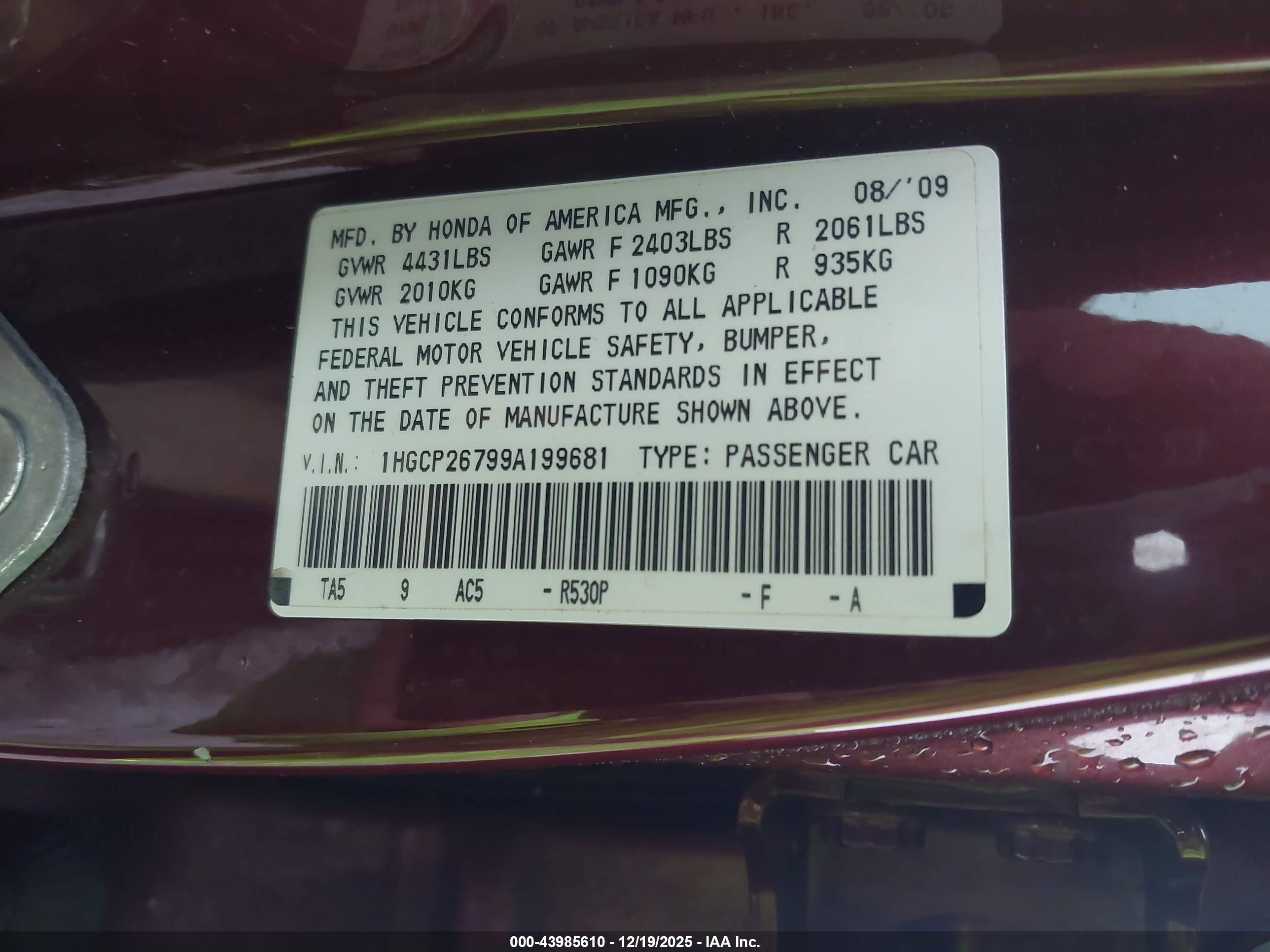 HONDA ACCORD image 9