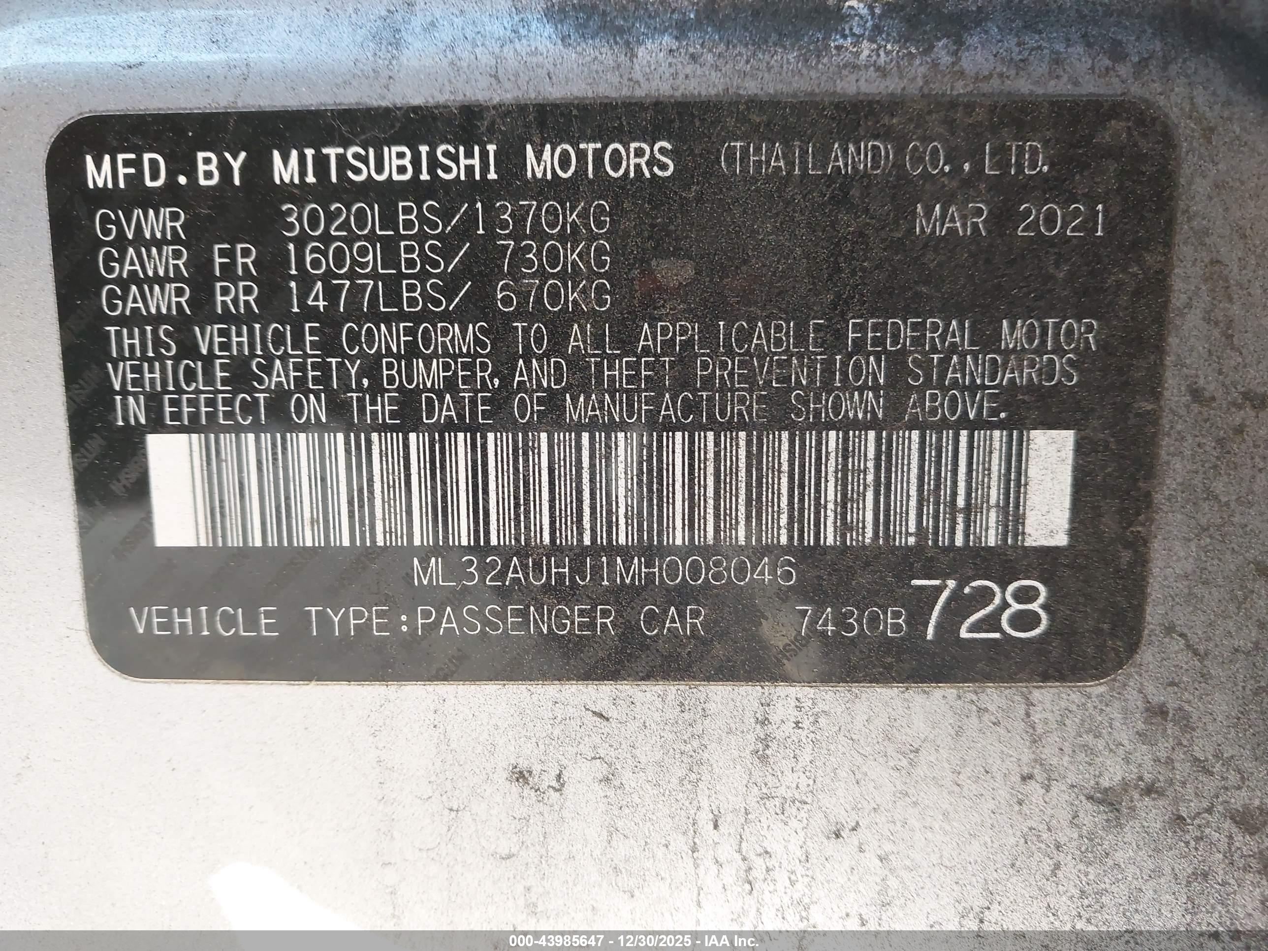 MITSUBISHI MIRAGE image 9