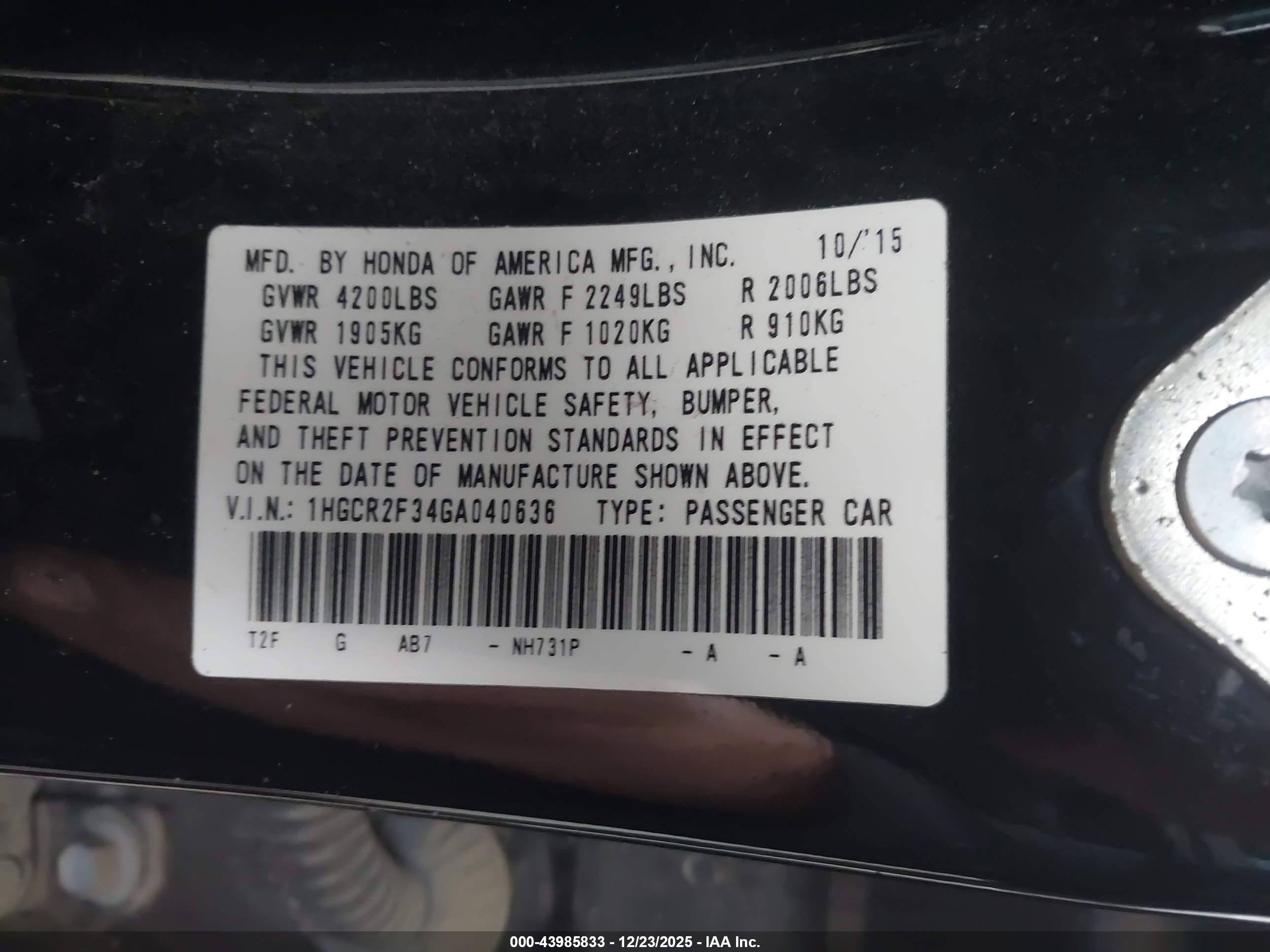 HONDA ACCORD image 9