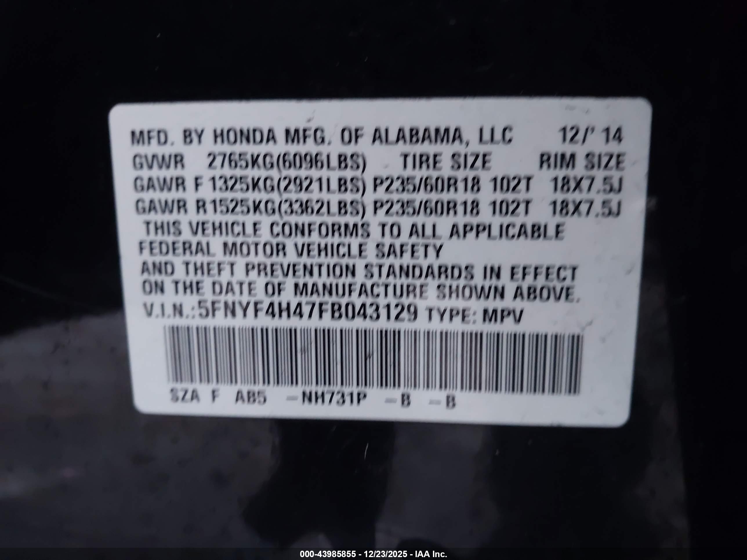 HONDA PILOT image 9