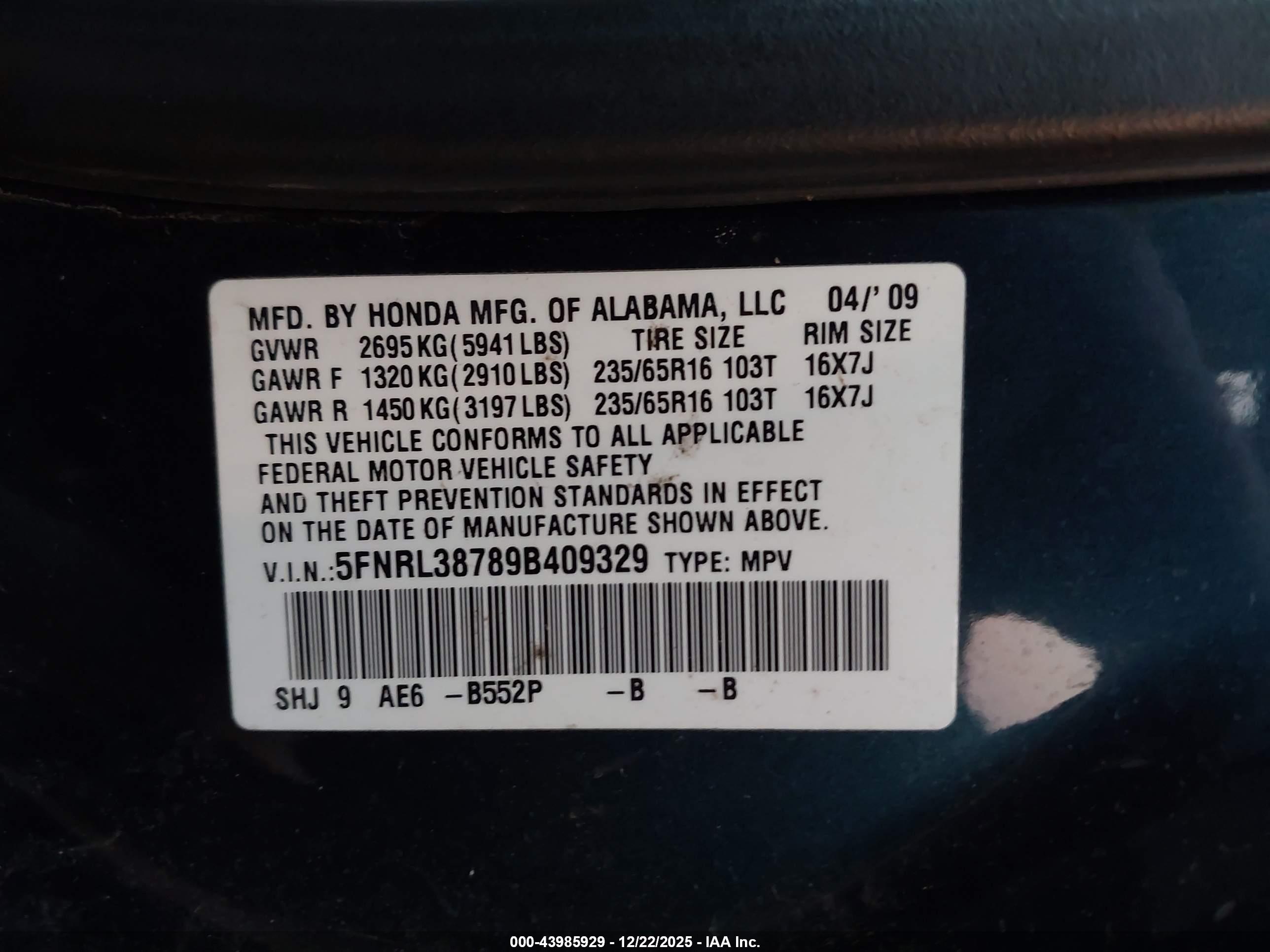 HONDA ODYSSEY image 9