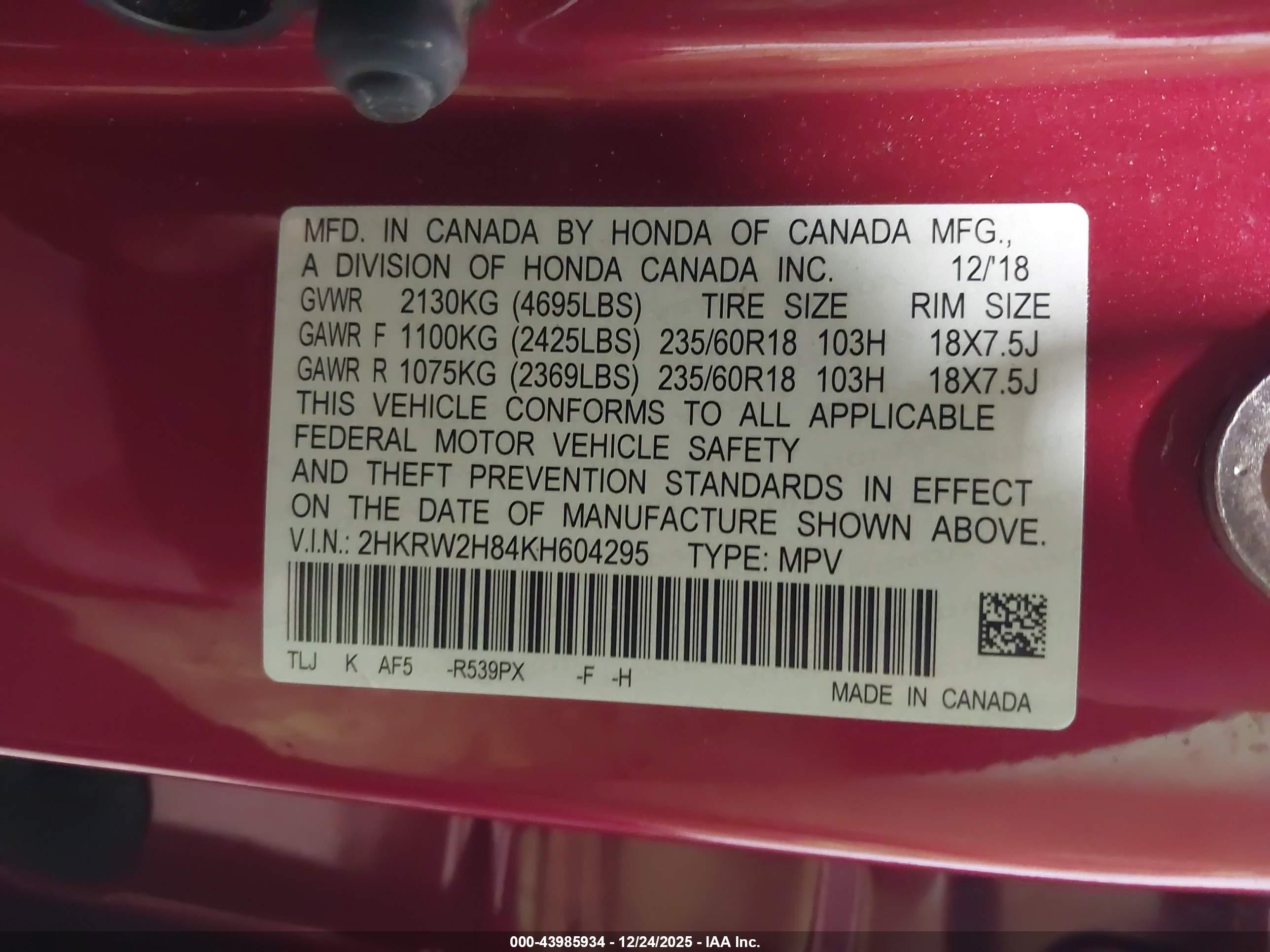 HONDA CR-V image 9