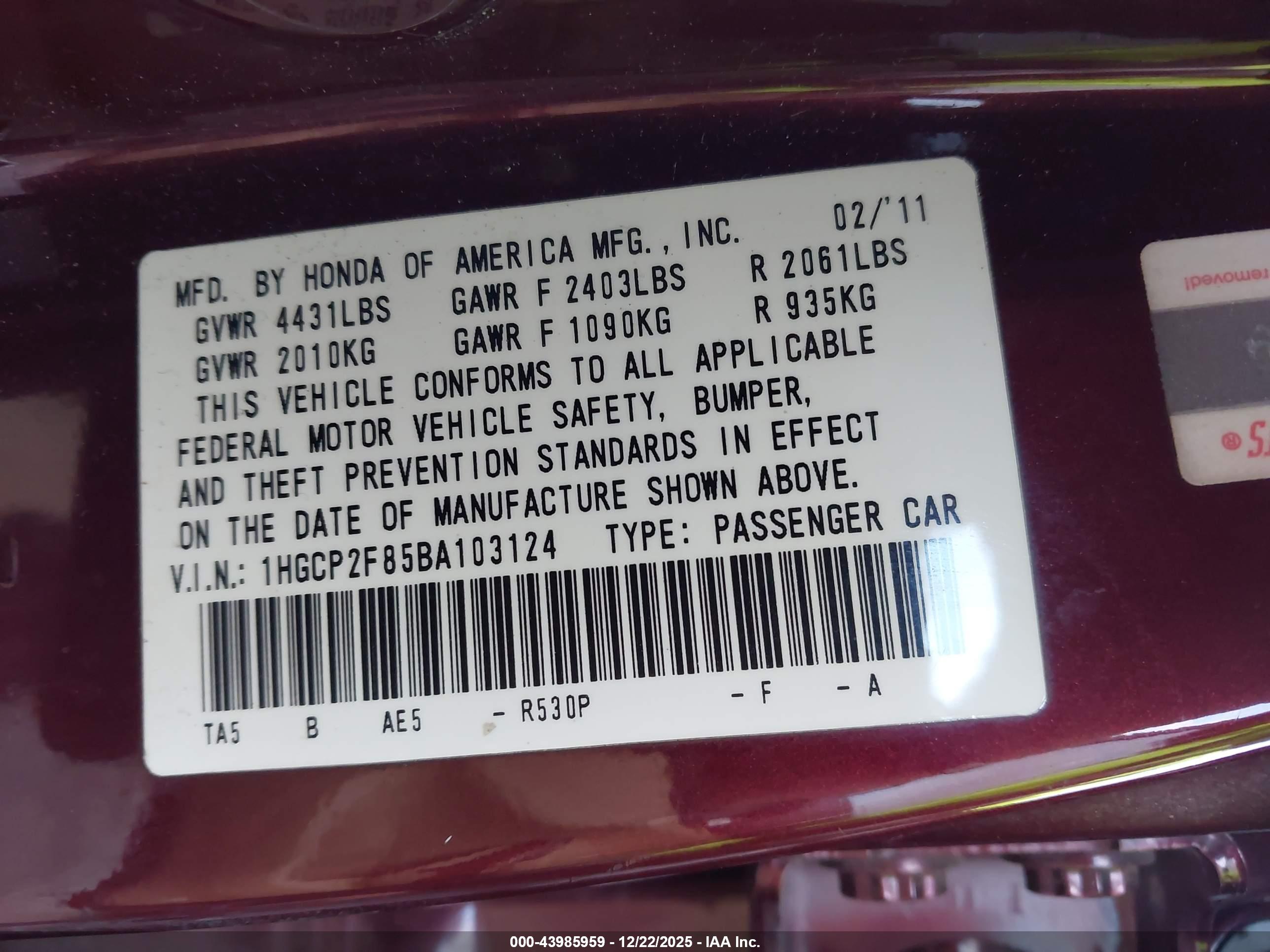 HONDA ACCORD image 9
