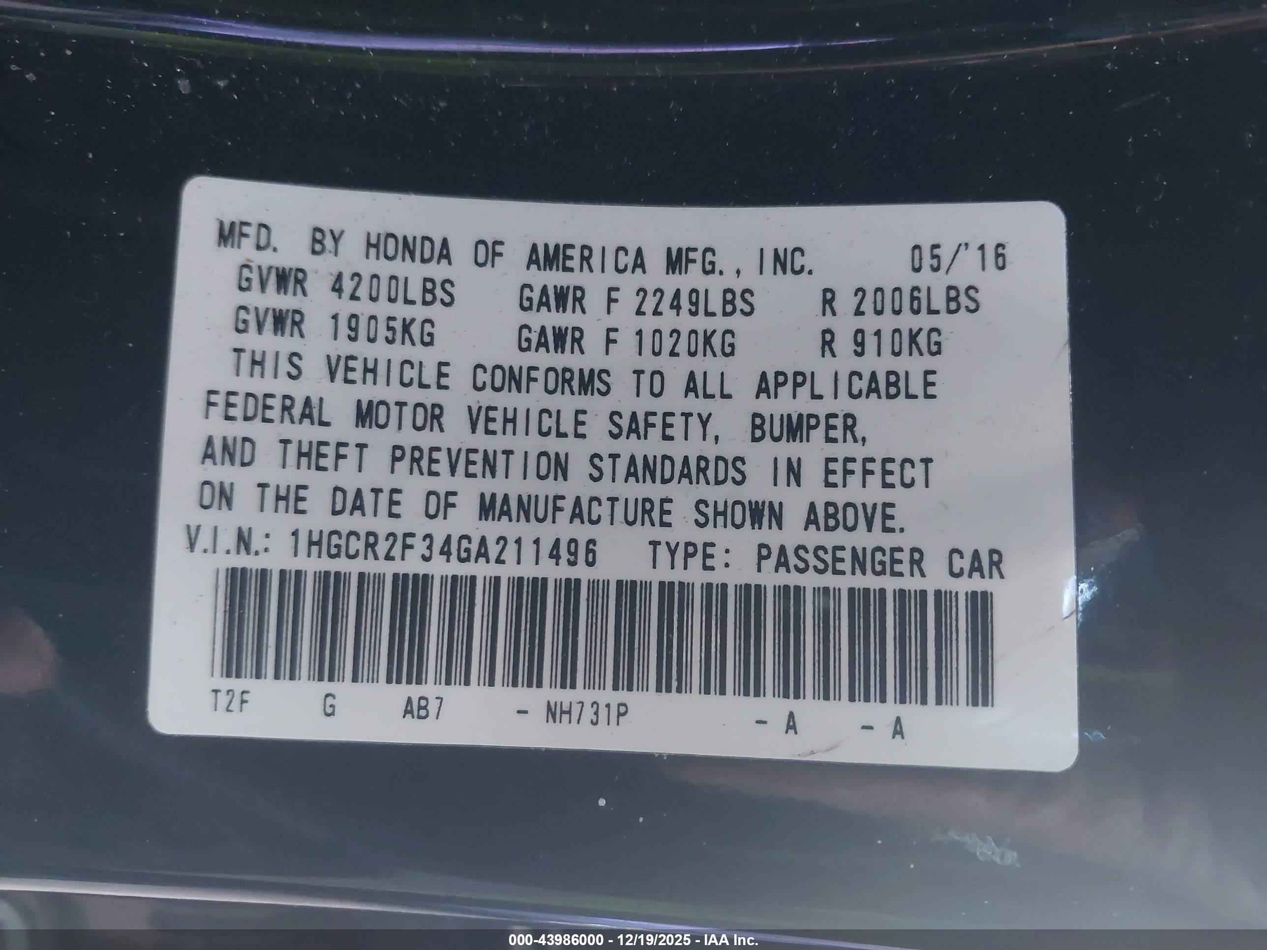 HONDA ACCORD image 9
