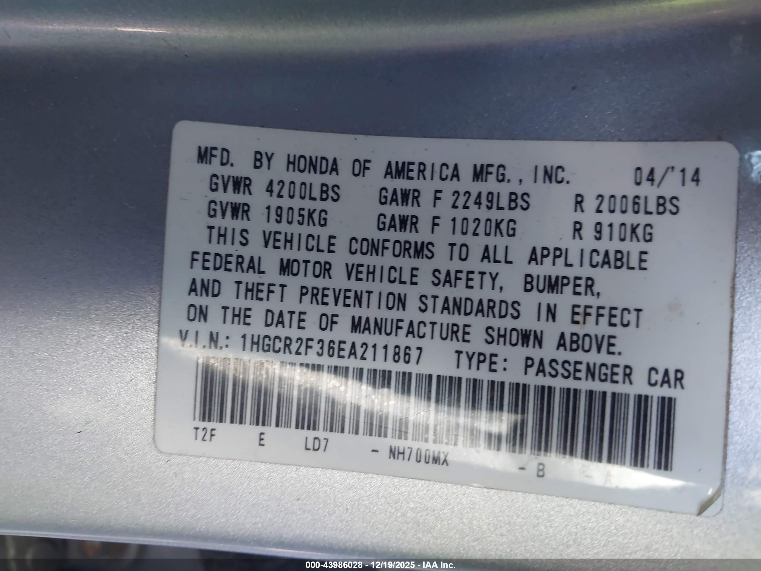 HONDA ACCORD image 9