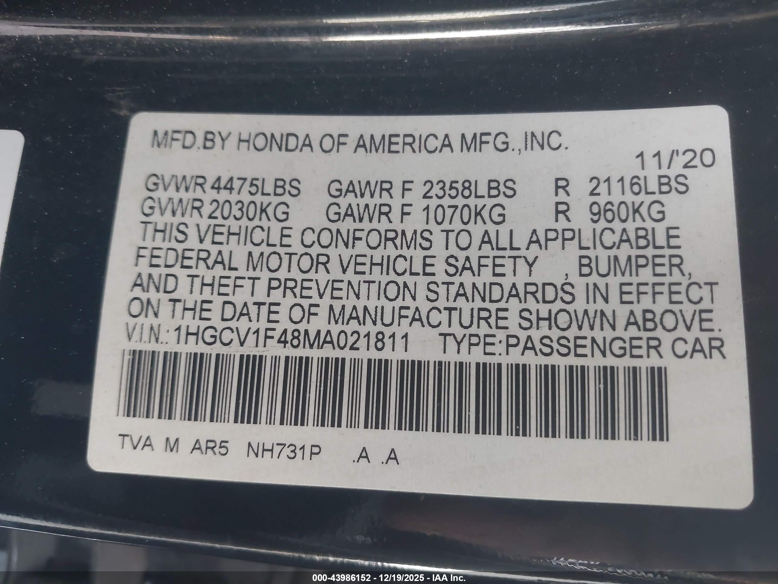 HONDA ACCORD image 9