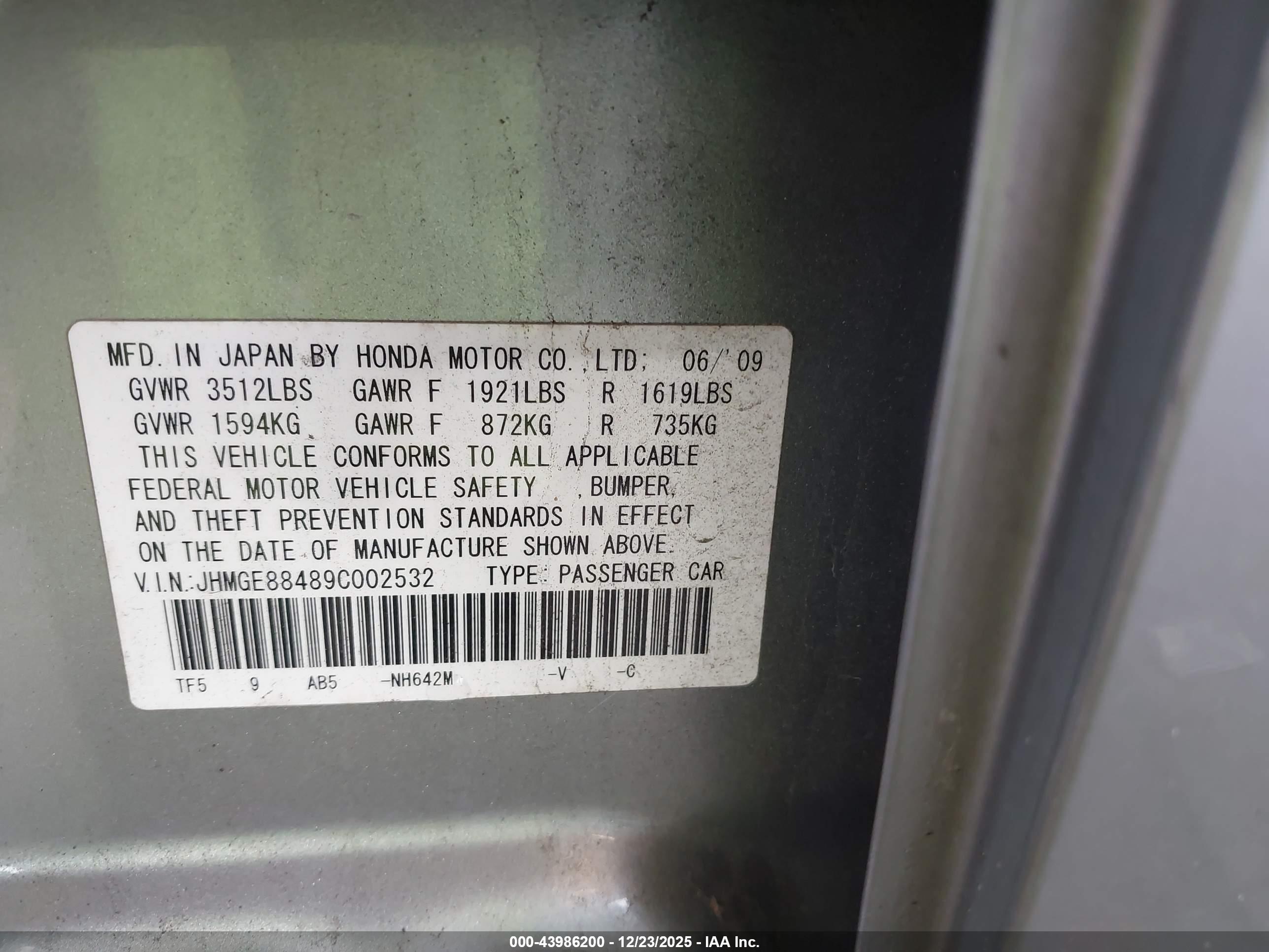 HONDA FIT image 9