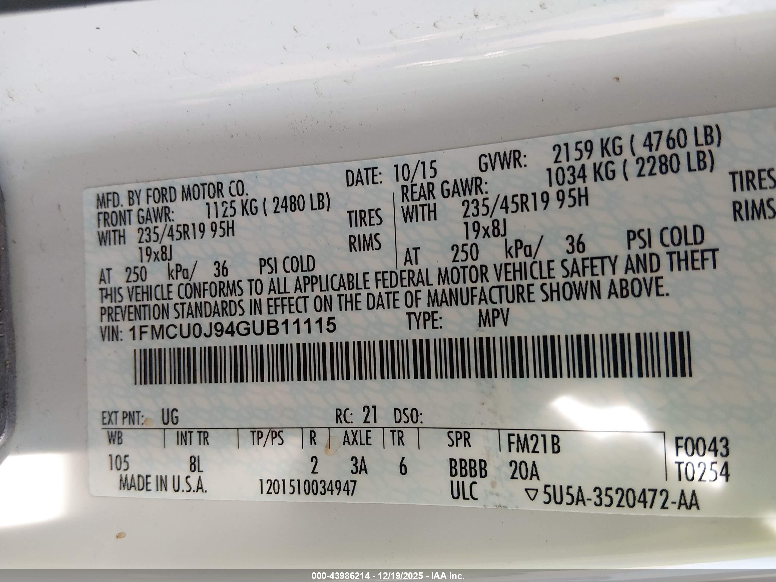 FORD ESCAPE image 9