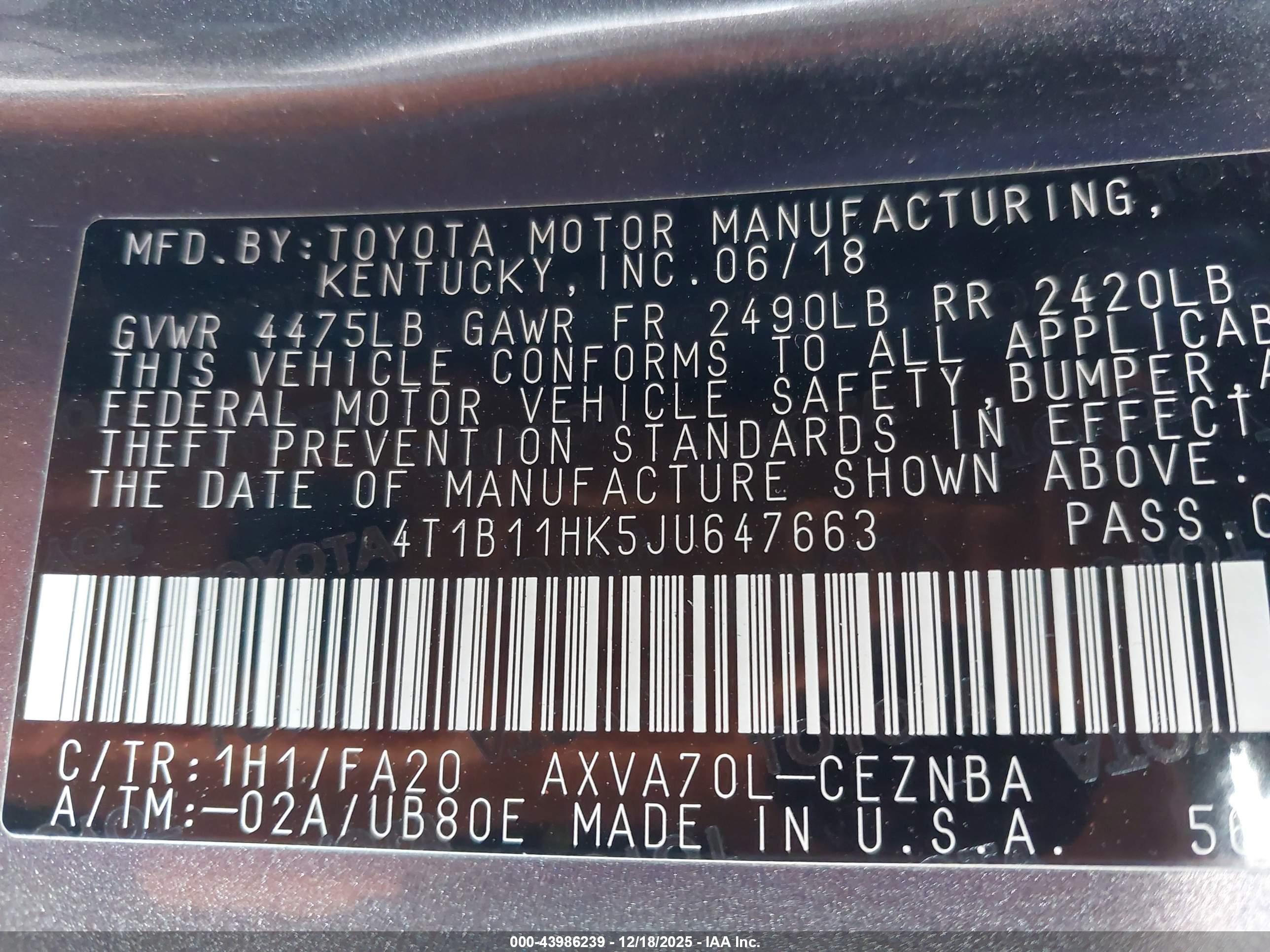 TOYOTA CAMRY image 9