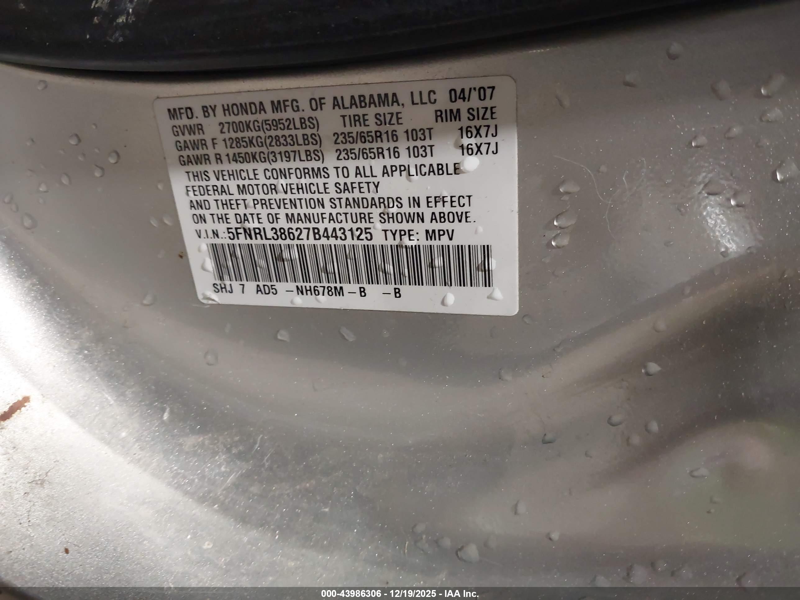 HONDA ODYSSEY image 9