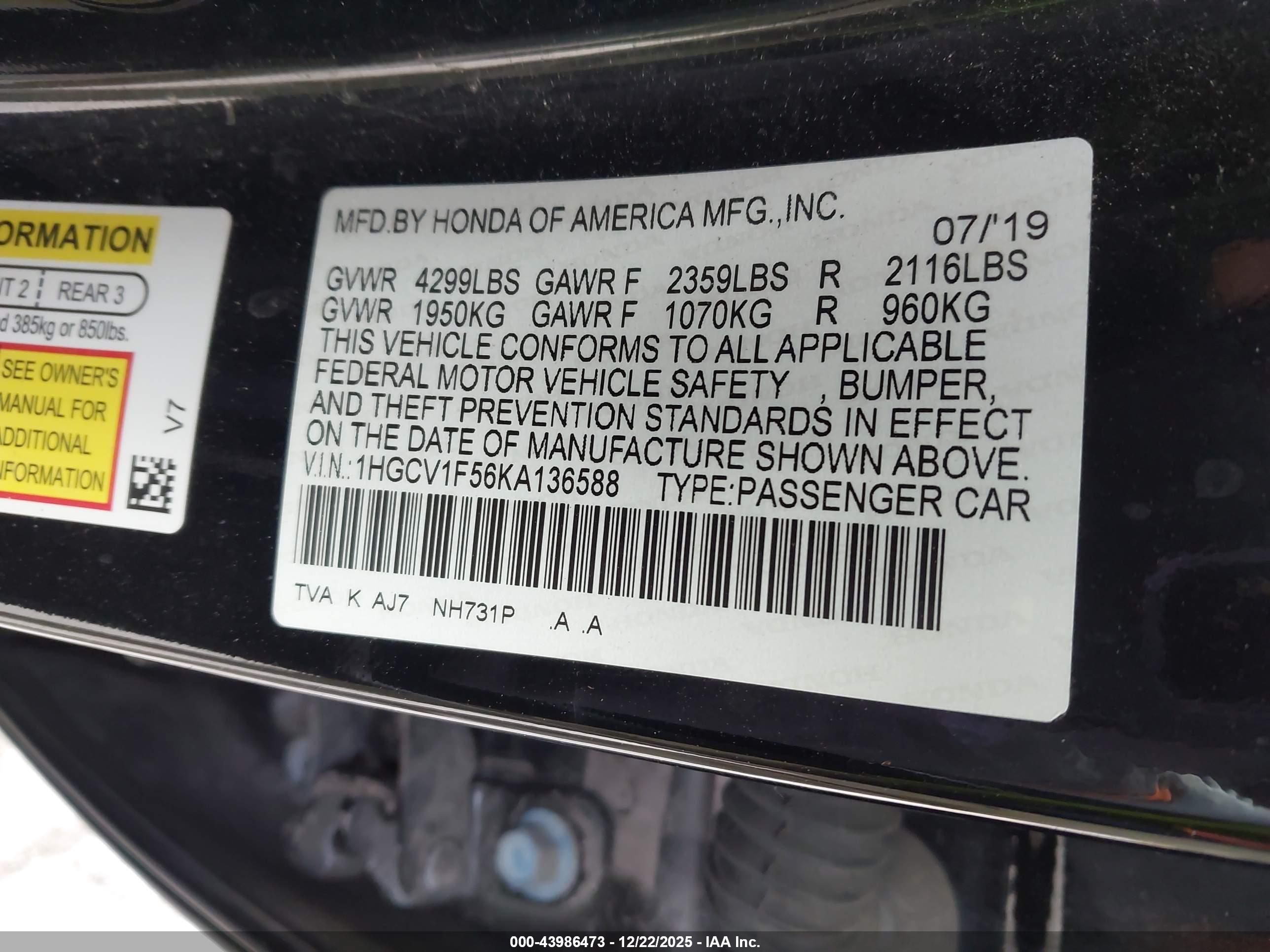 HONDA ACCORD image 9
