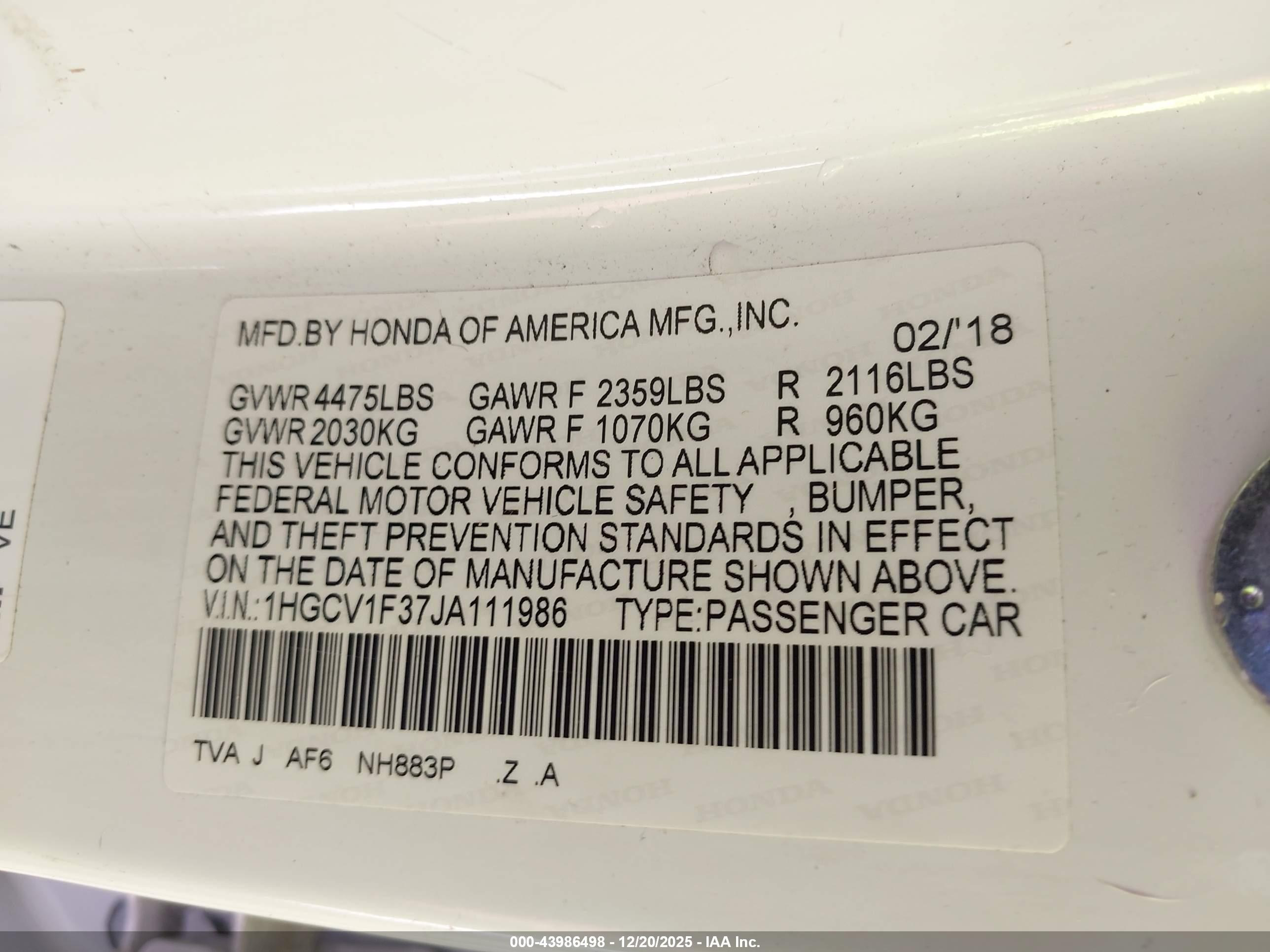 HONDA ACCORD image 9