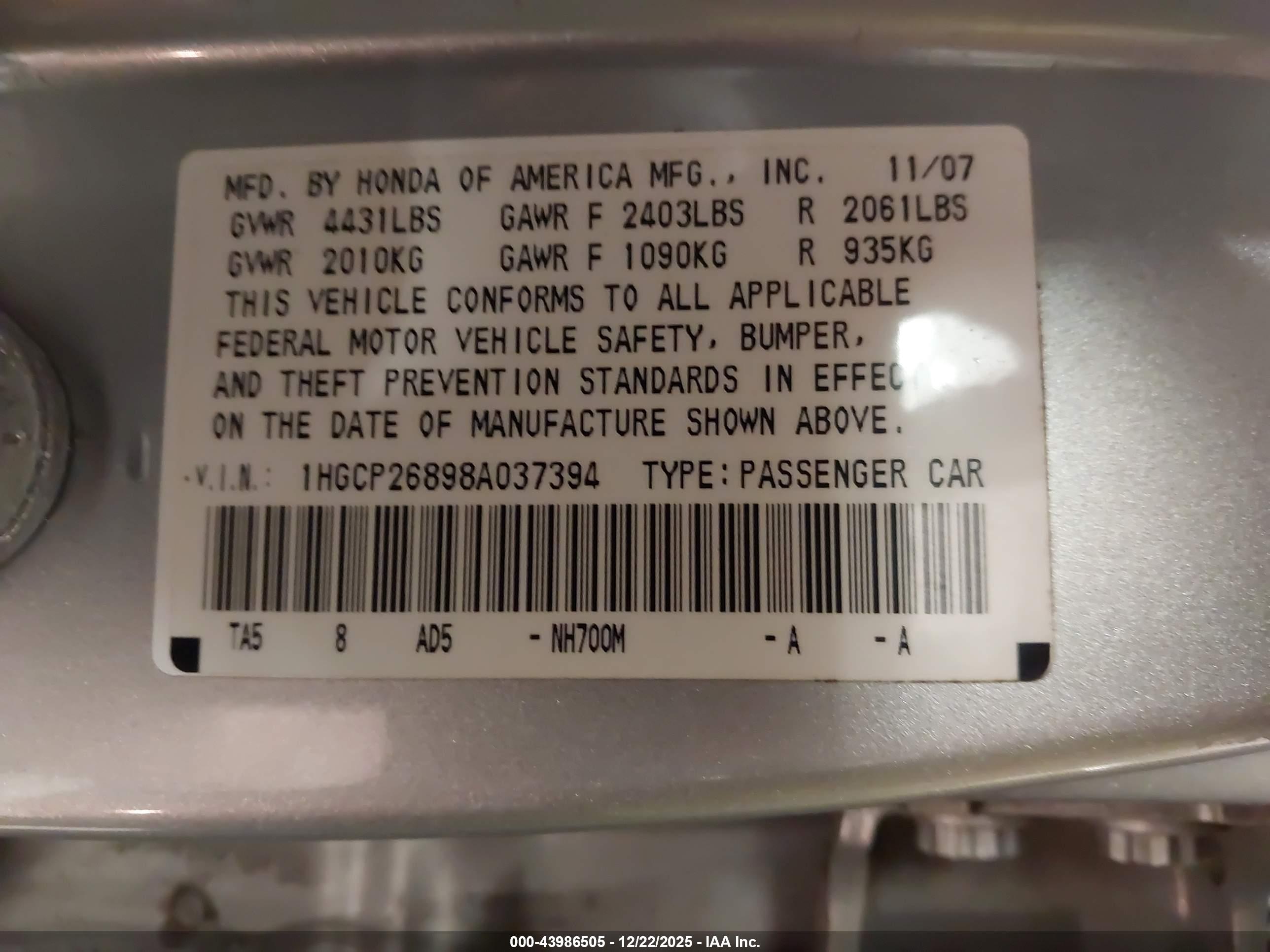 HONDA ACCORD image 9