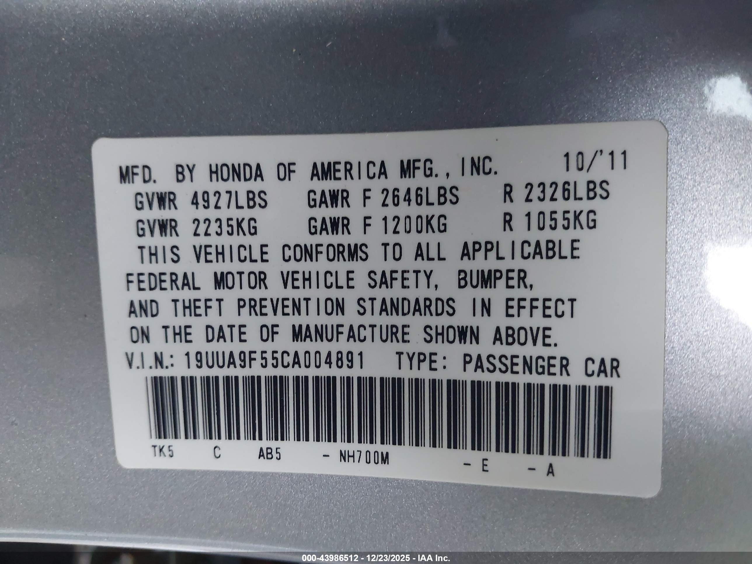ACURA TL image 9