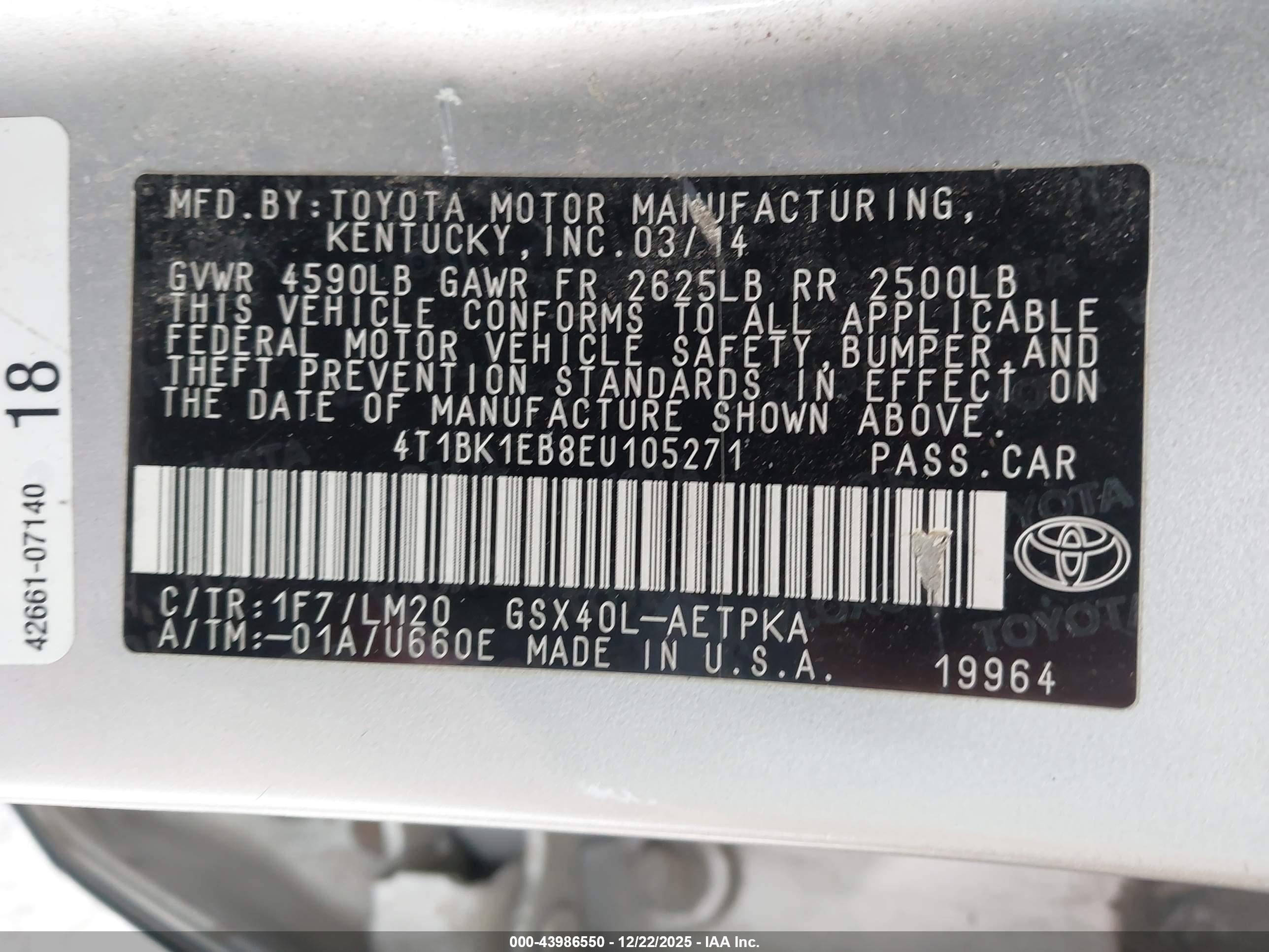 TOYOTA AVALON image 9