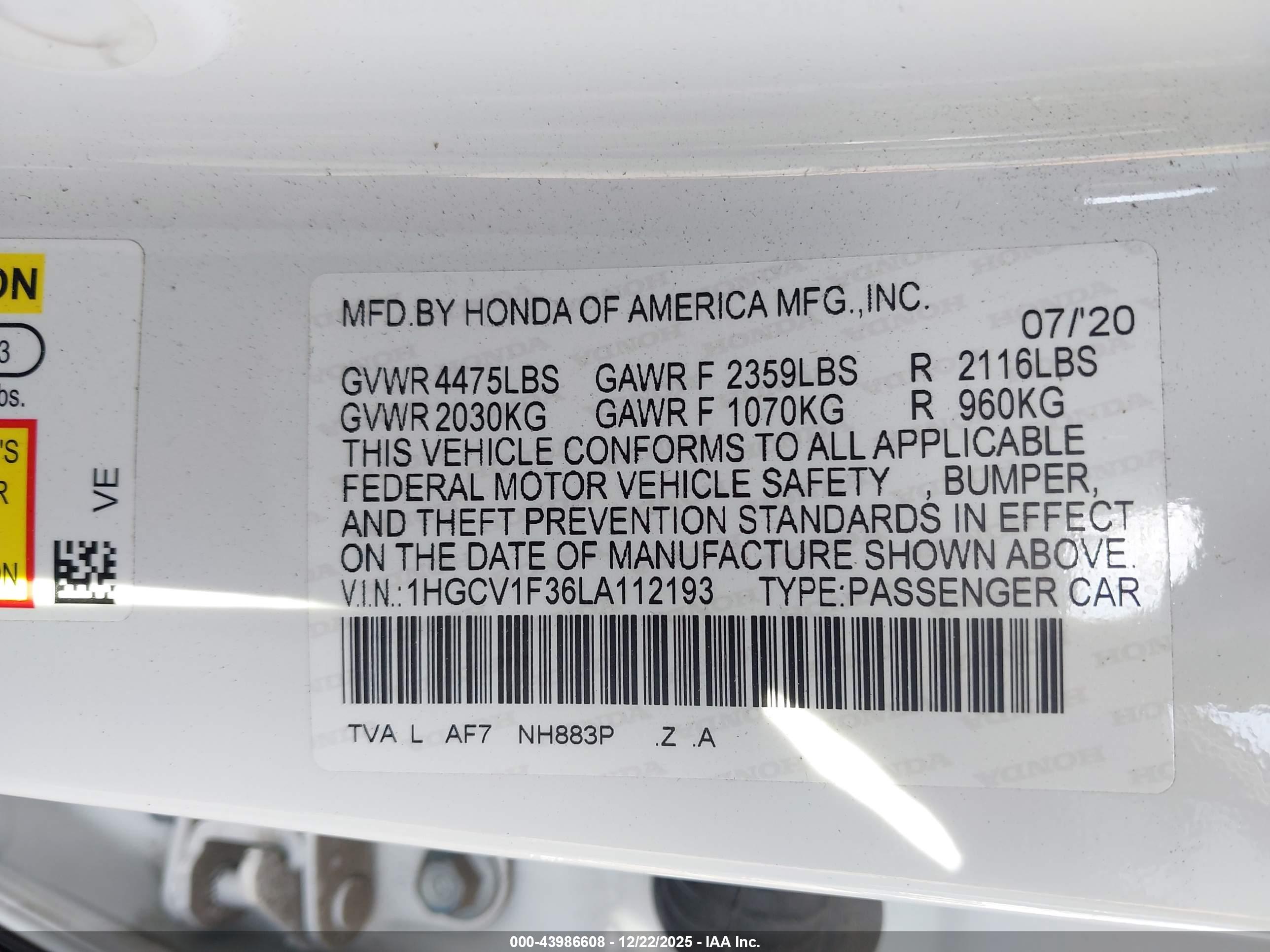HONDA ACCORD image 9
