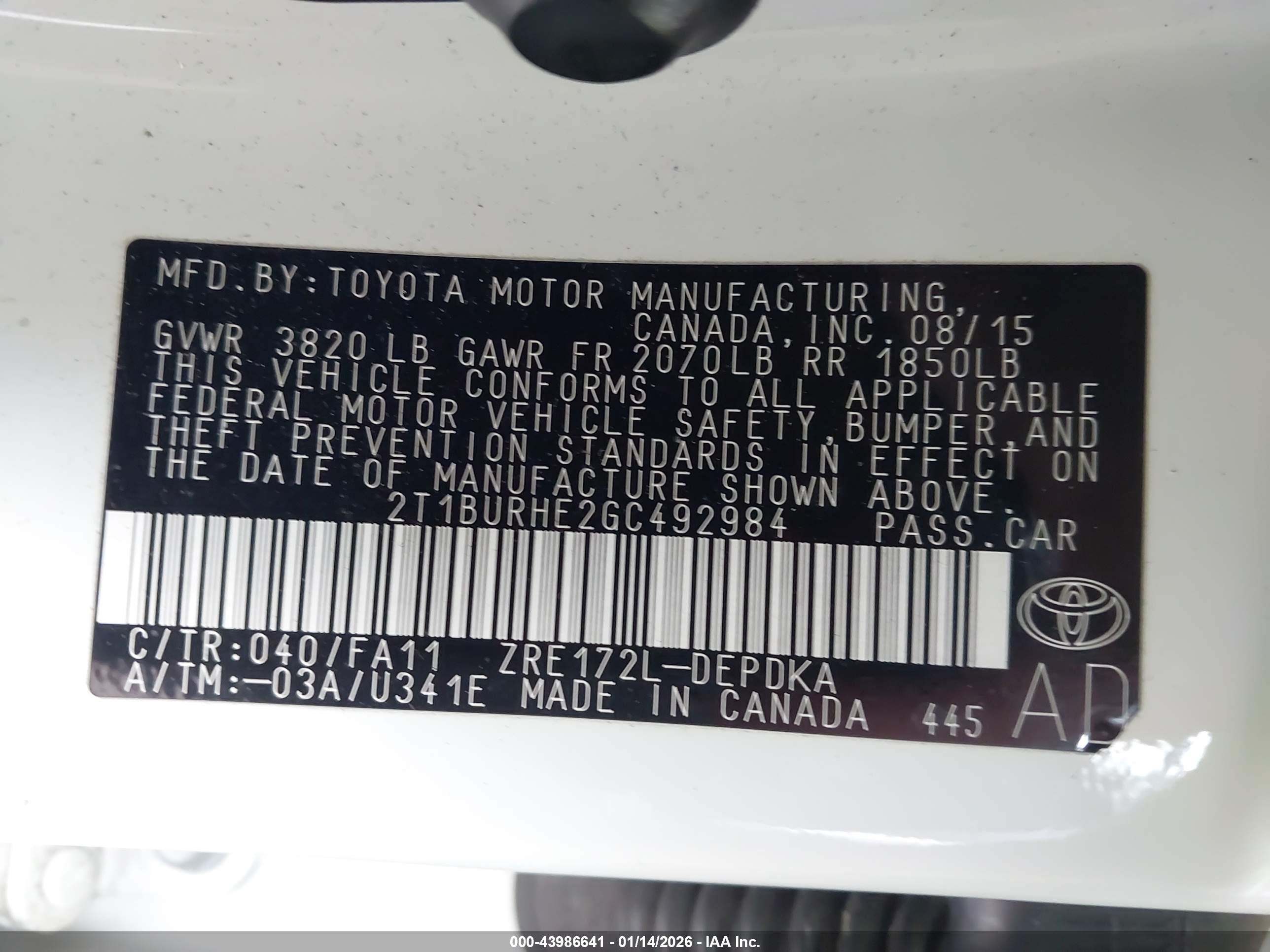 TOYOTA COROLLA image 9