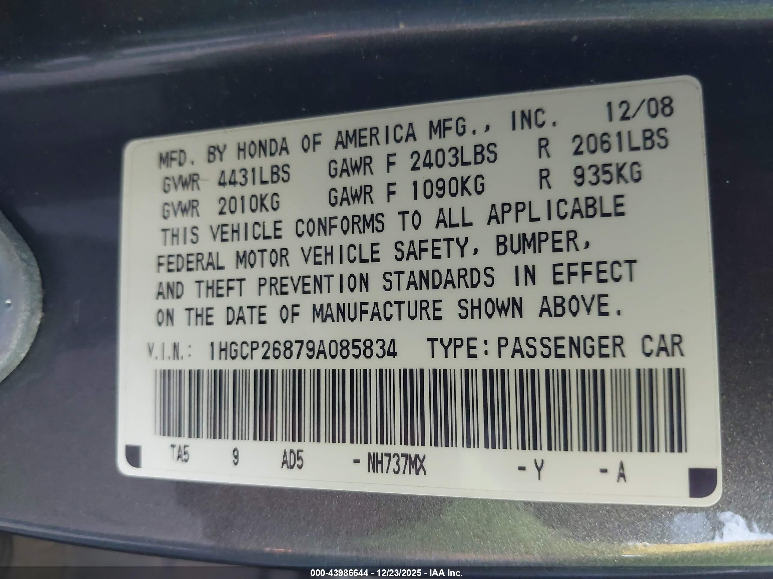 HONDA ACCORD image 9