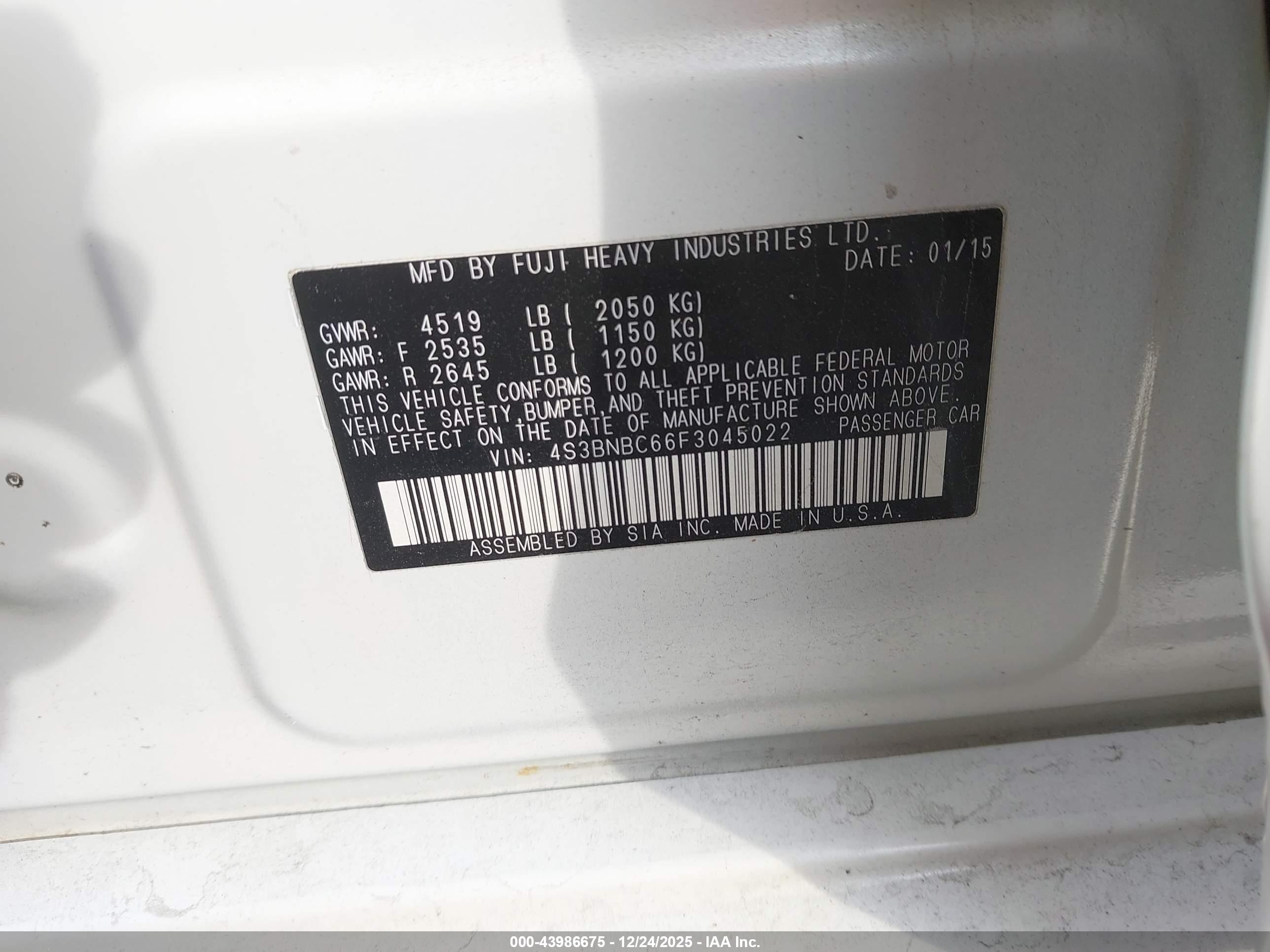 SUBARU LEGACY image 9