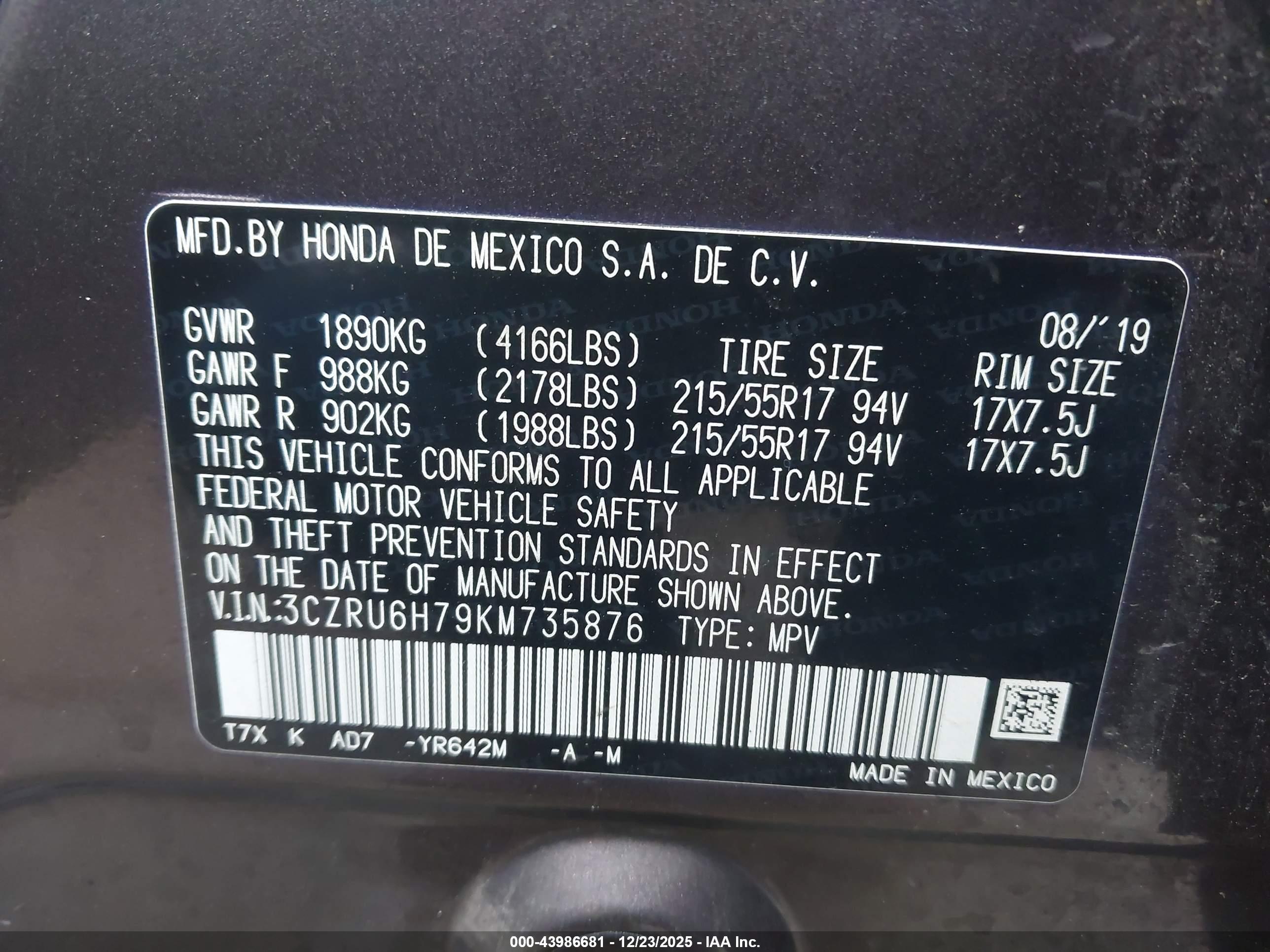 HONDA HR-V image 9