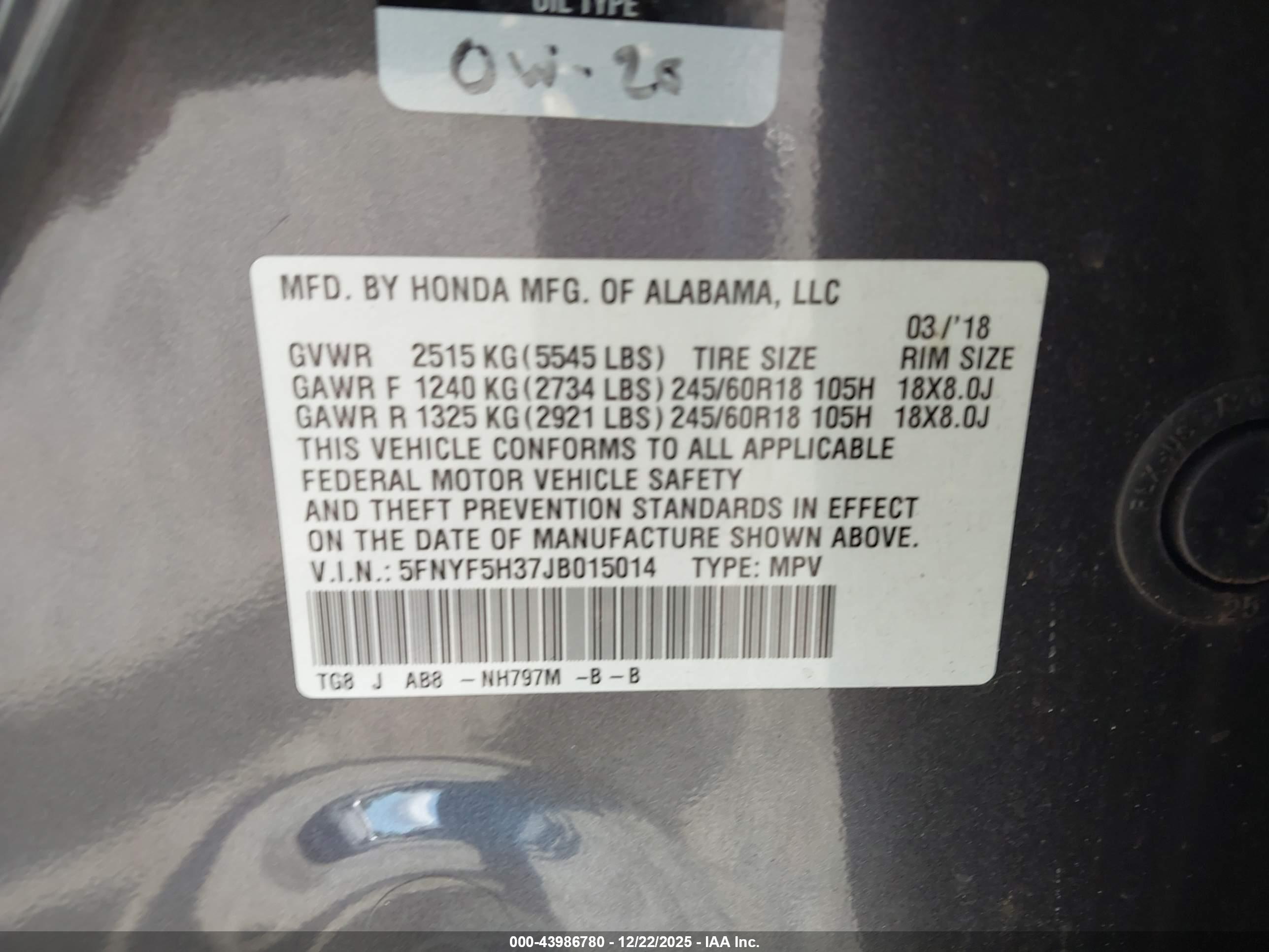 HONDA PILOT image 9