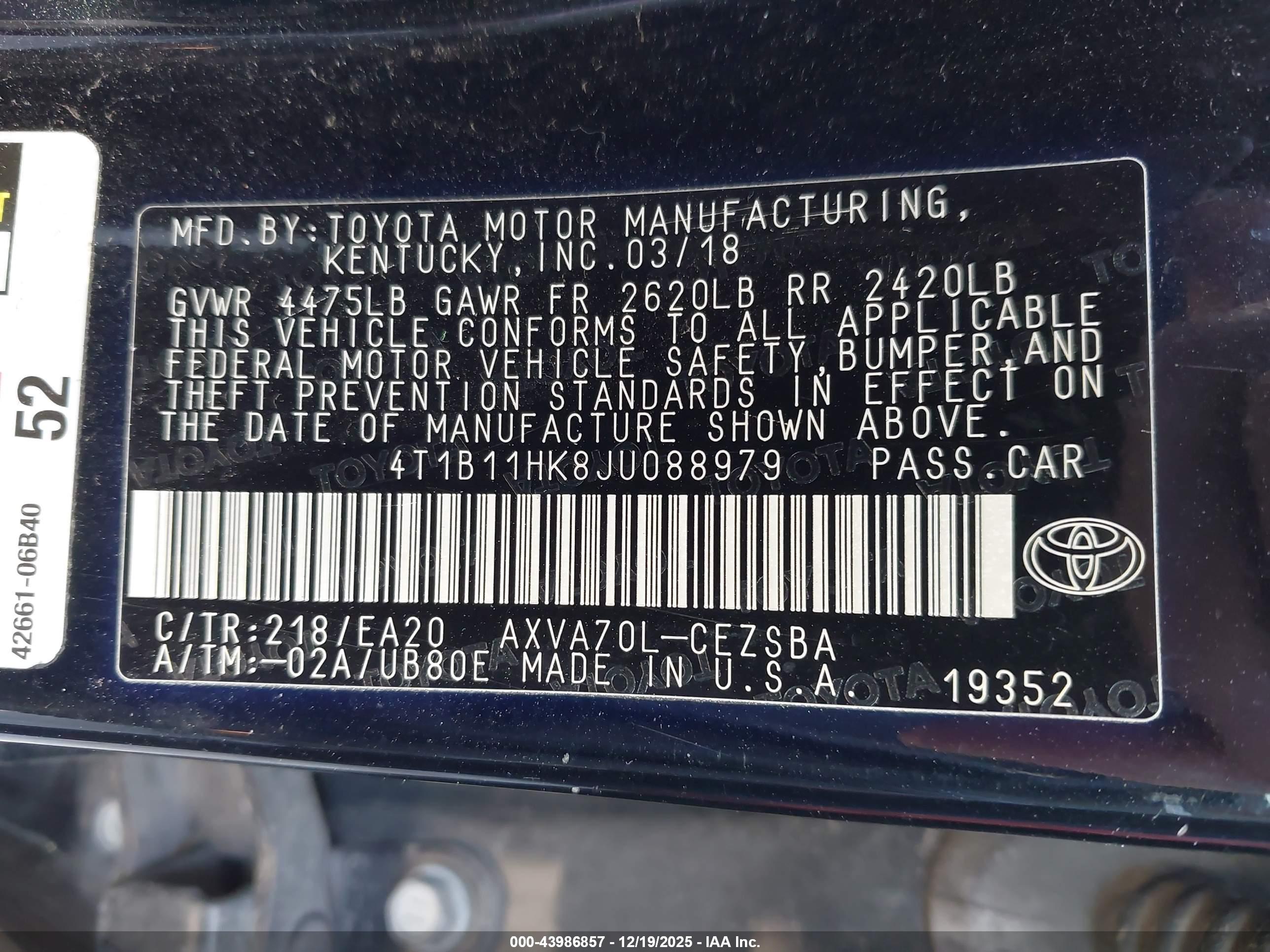 TOYOTA CAMRY image 9