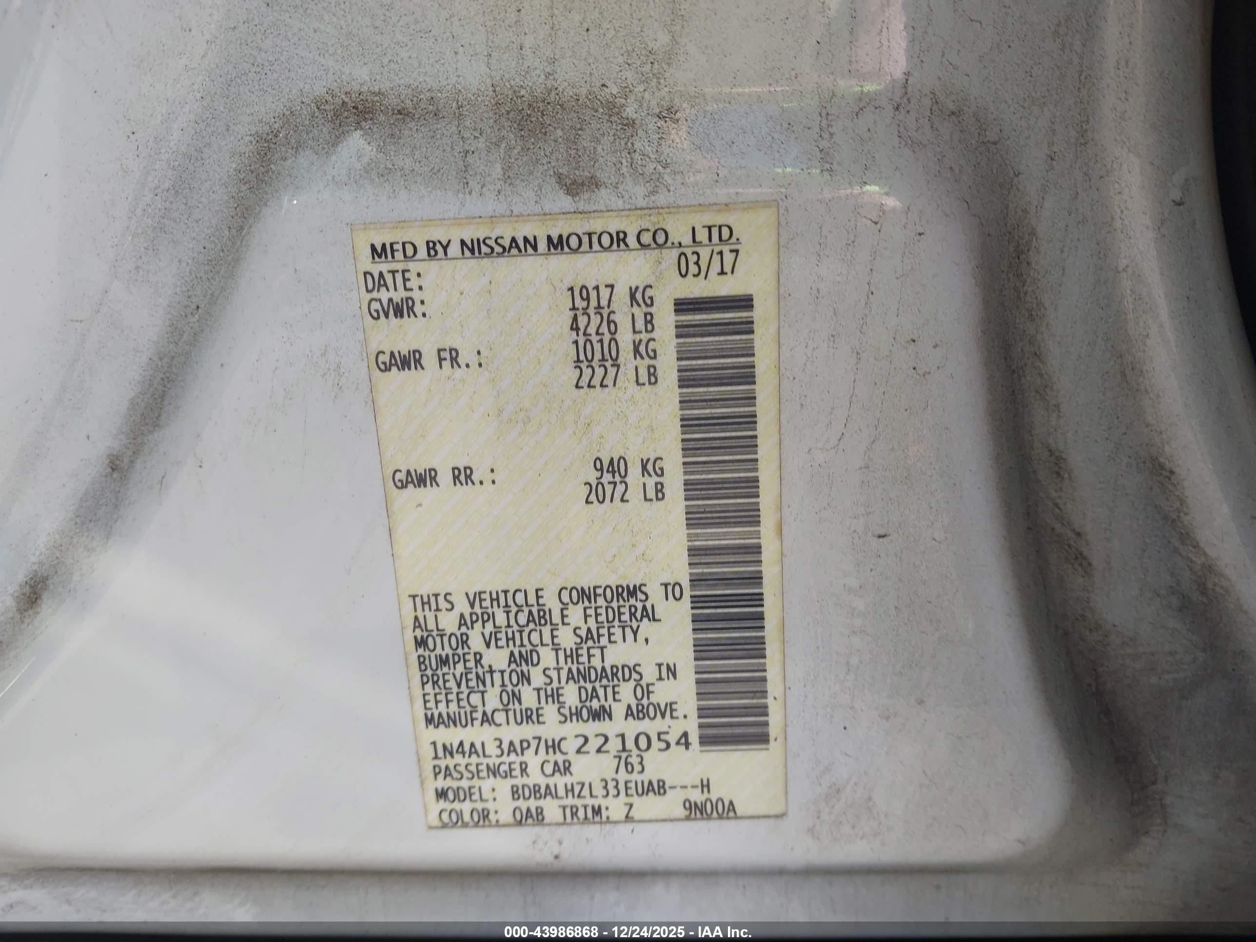 NISSAN ALTIMA image 9